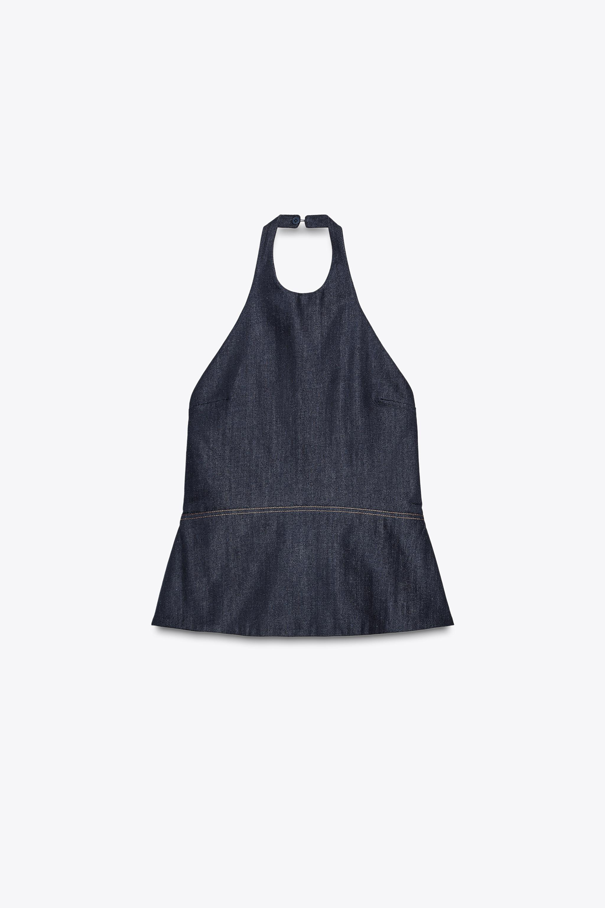 ZW COLLECTION DENIM HALTER TOP