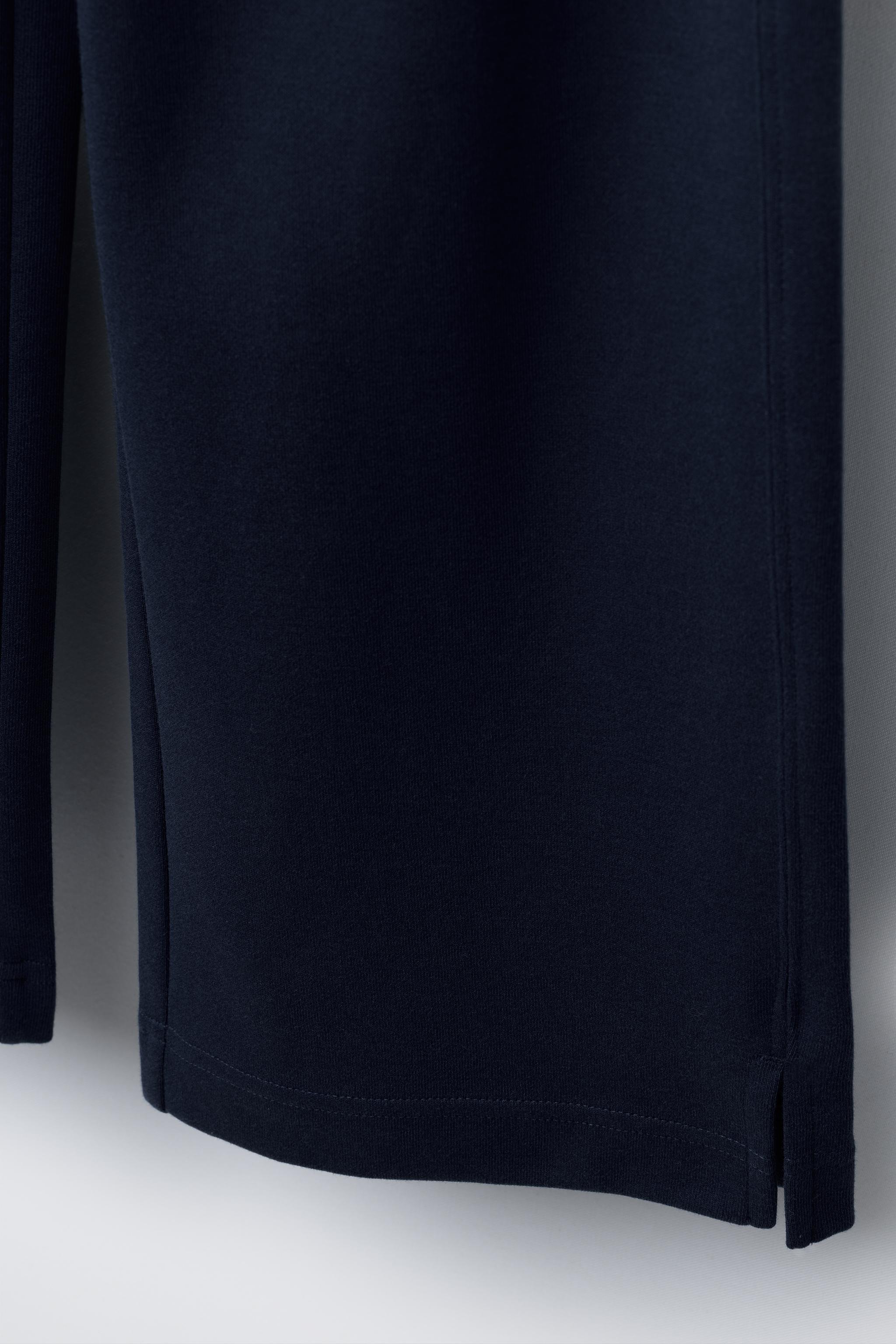 INTERLOCK WIDE LEG PANTS