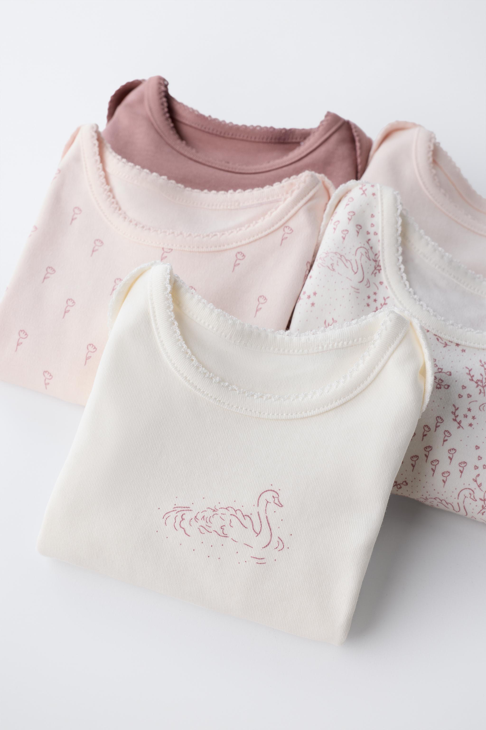 FIVE-PACK OF SWAN BODYSUITS