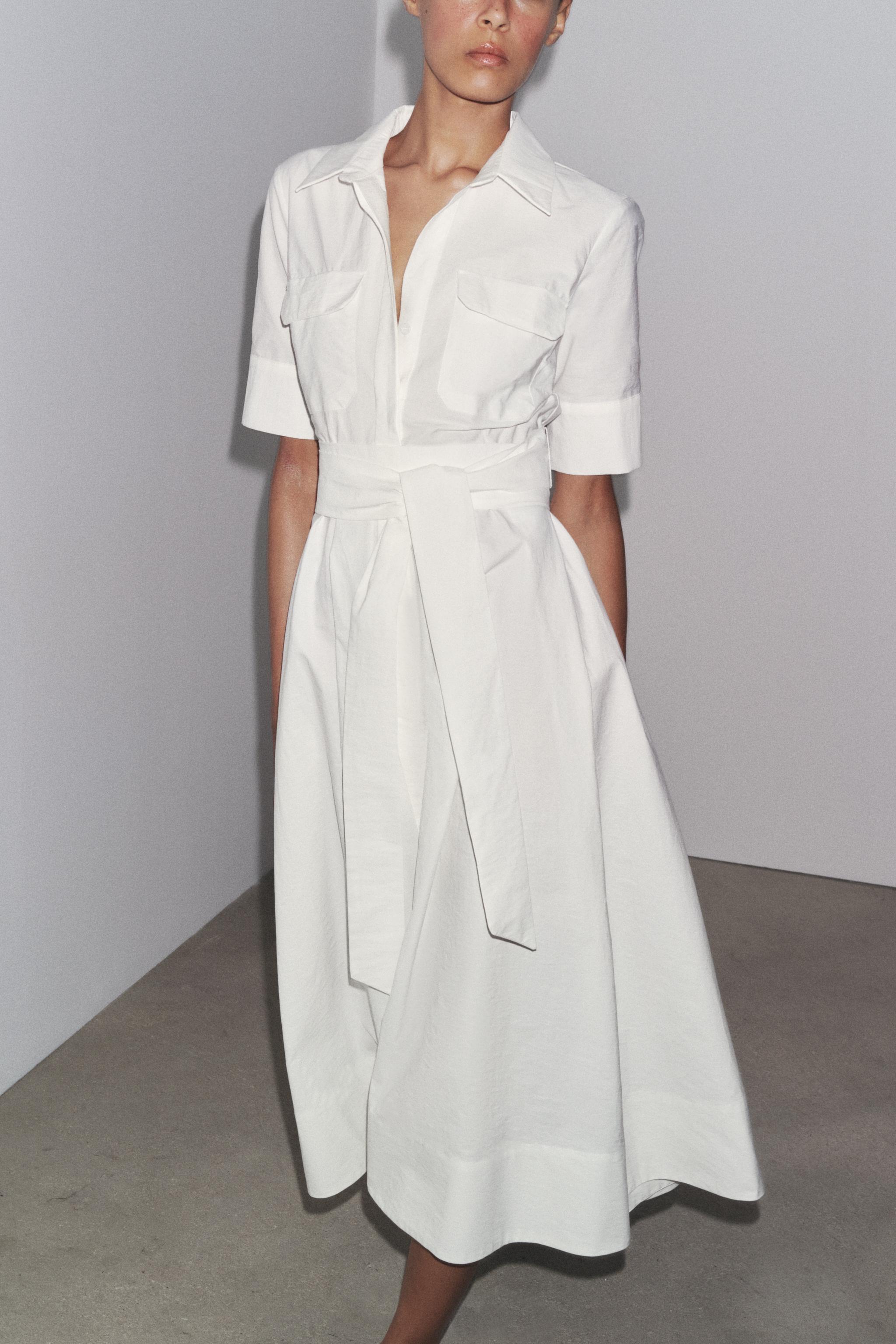 ZW COLLECTION POPLIN MIDI DRESS