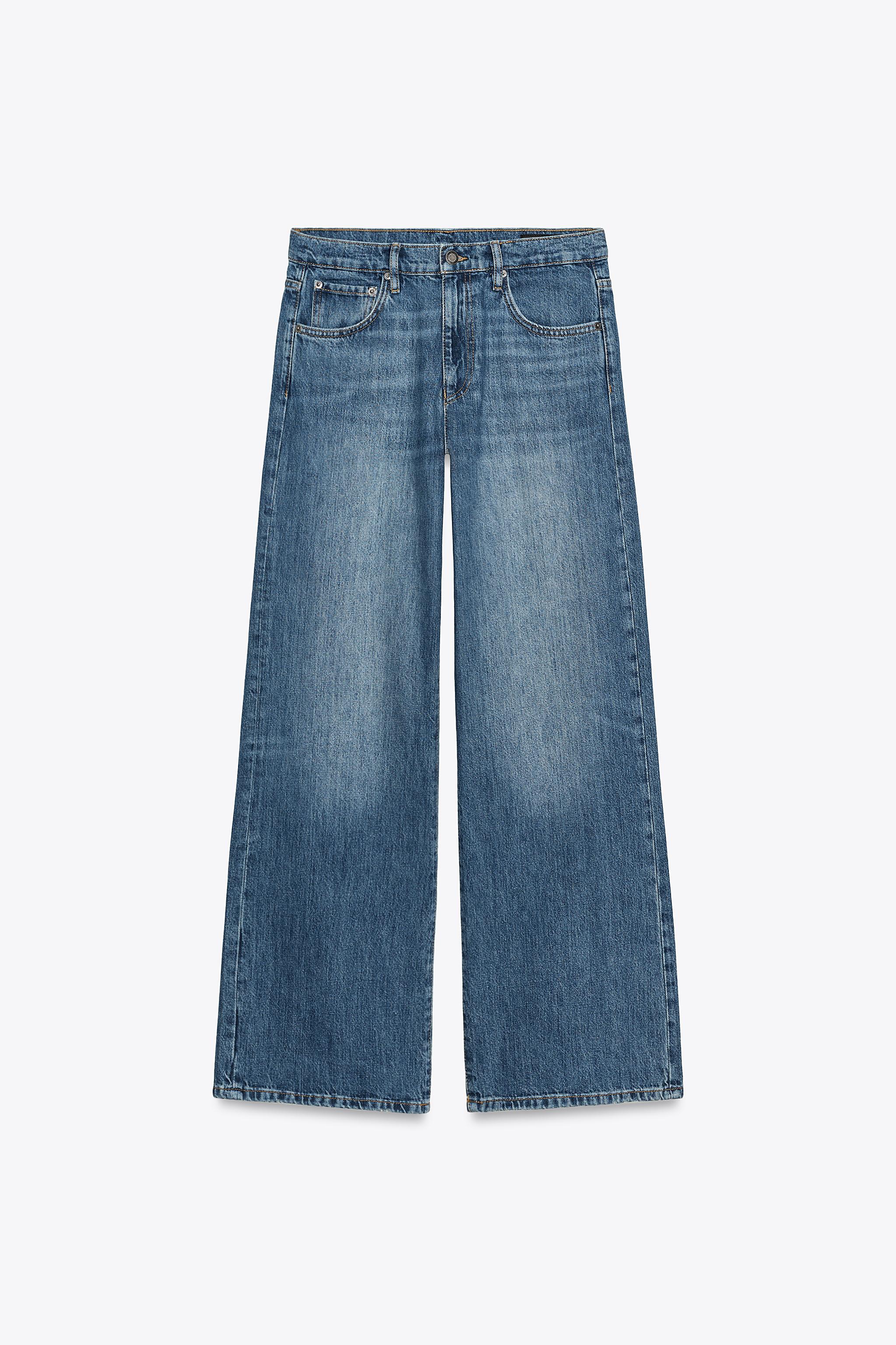 ZW COLLECTION WIDE LEG LOW RISE JEANS