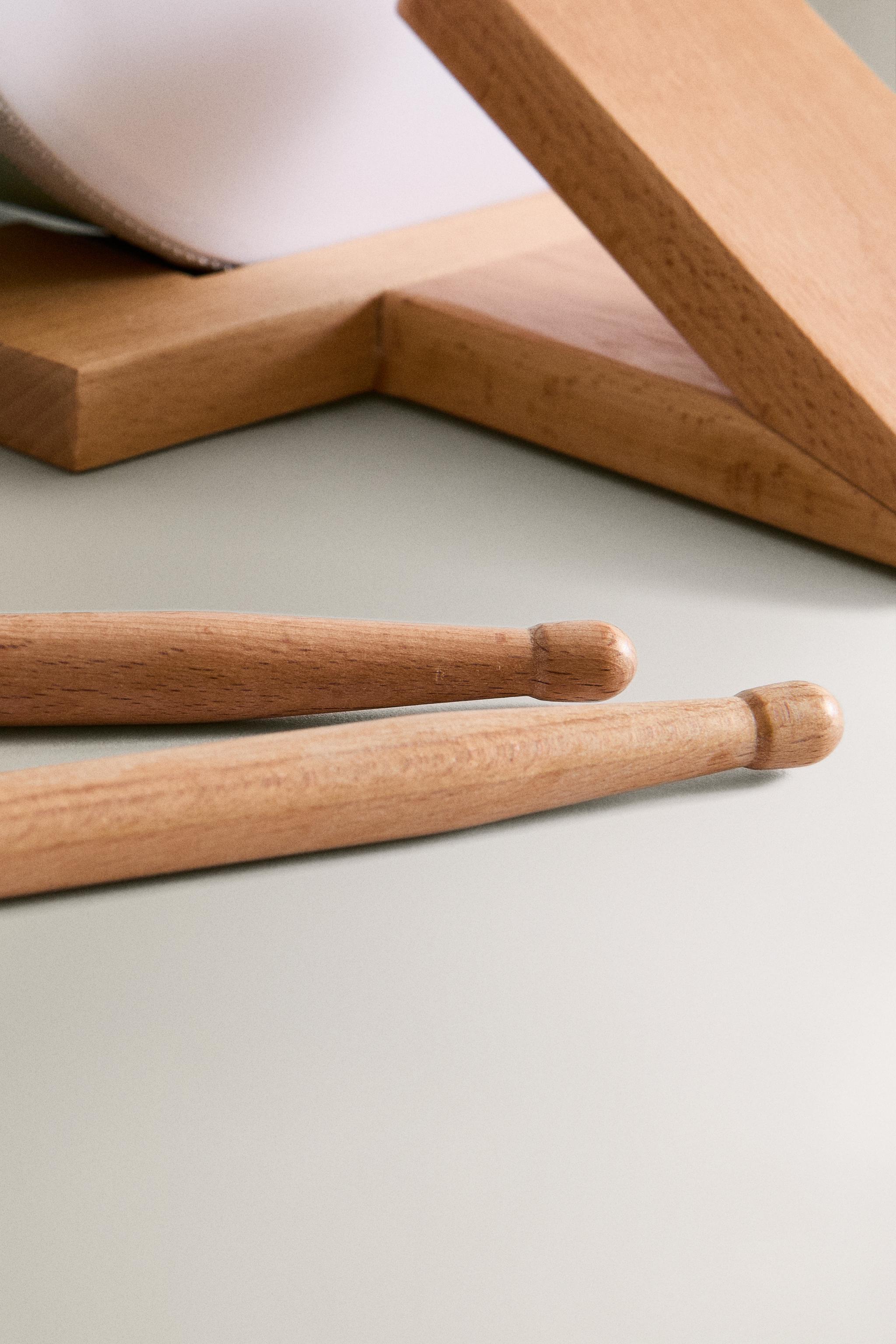 CHILDREN'S TOY WOODEN DRUM KIT