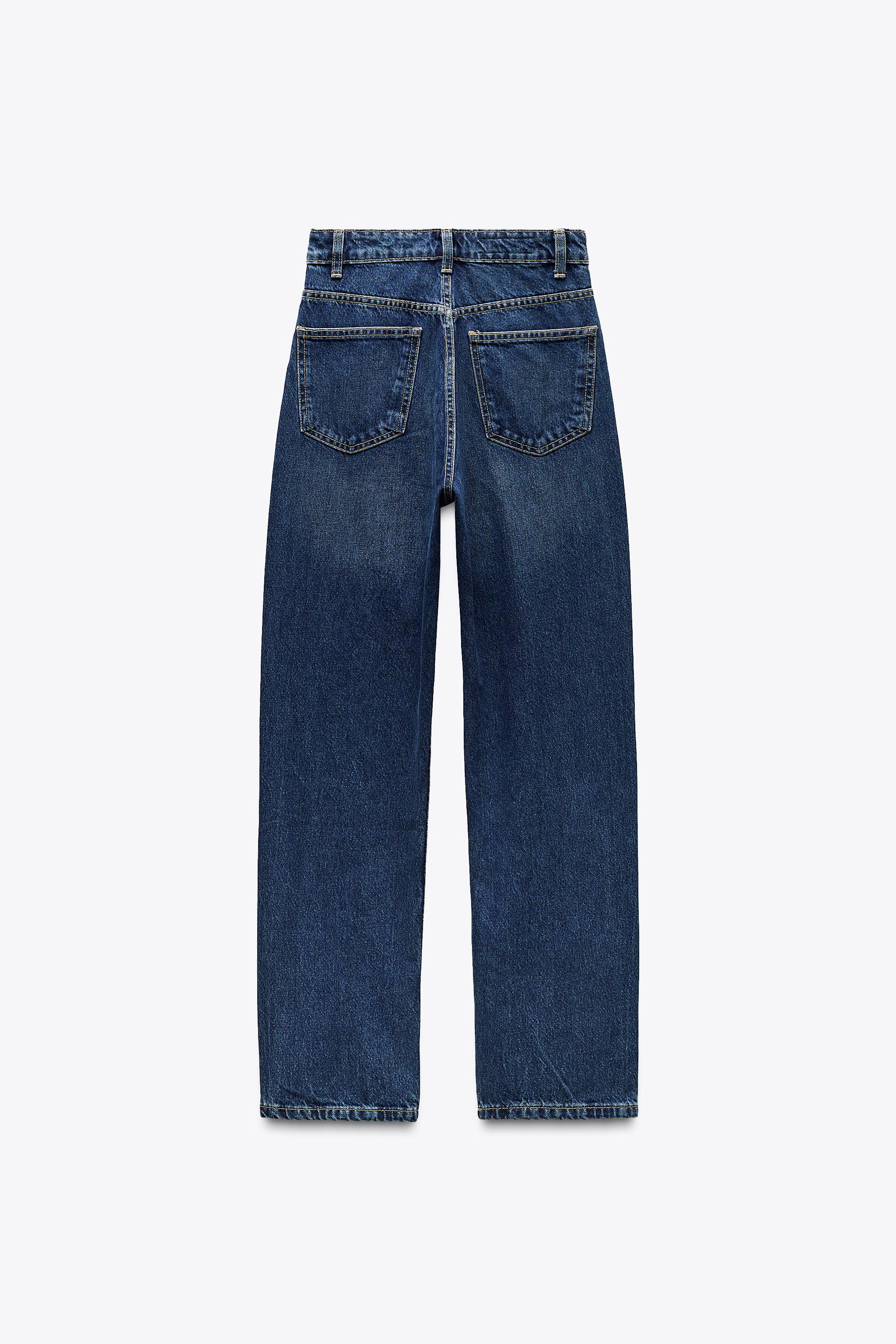 HIGH-WAISTED TRF MOM FIT JEANS