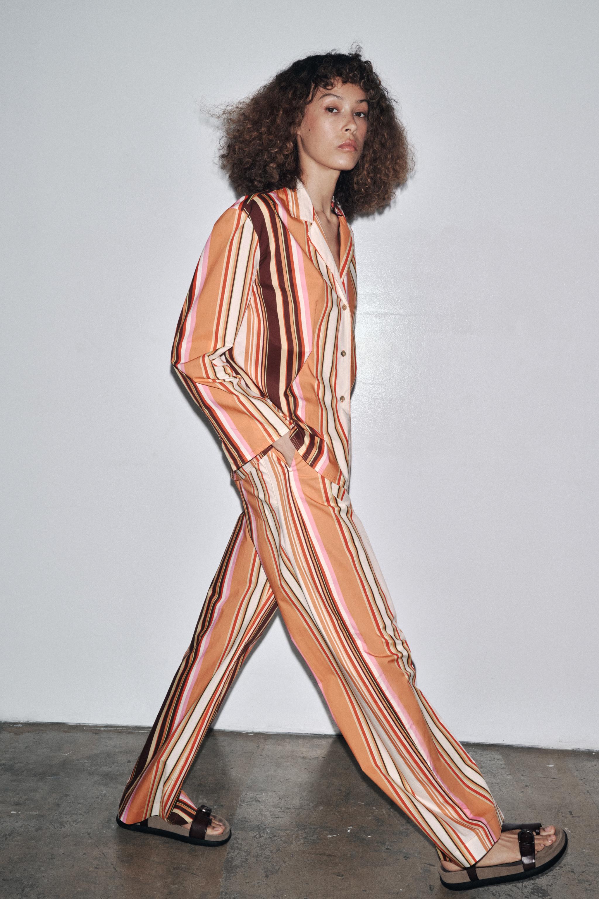 ZW COLLECTION STRIPED PAJAMA SHIRT