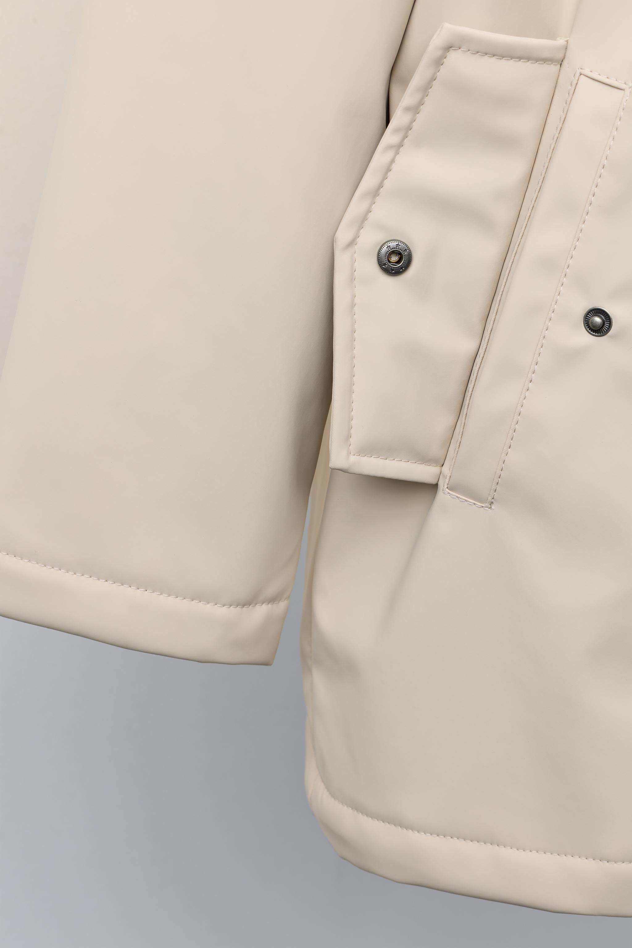 WATER REPELLENT FAUX FUR LINED RUBBERIZED JACKET