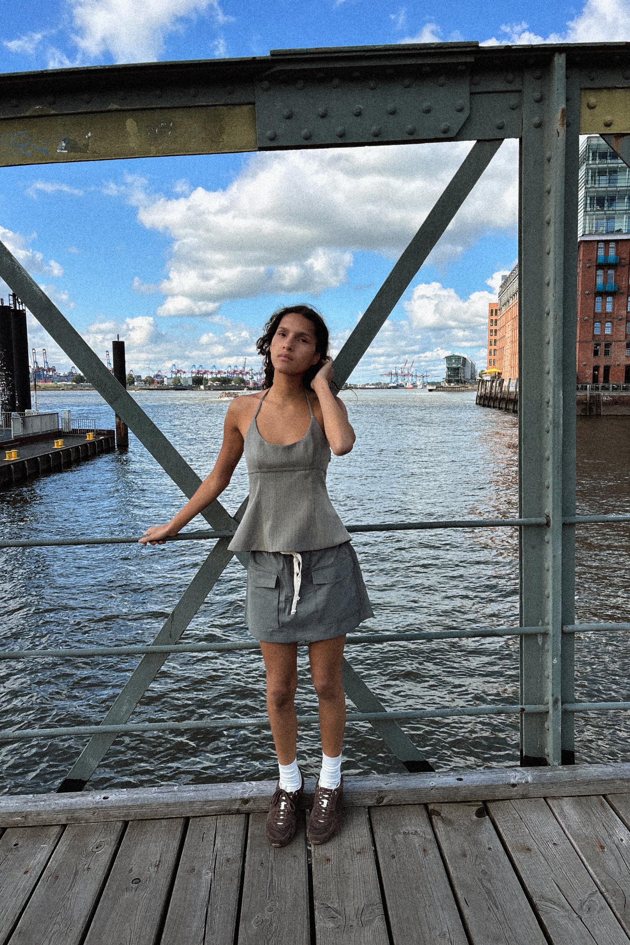 PINSTRIPE HALTER TOP