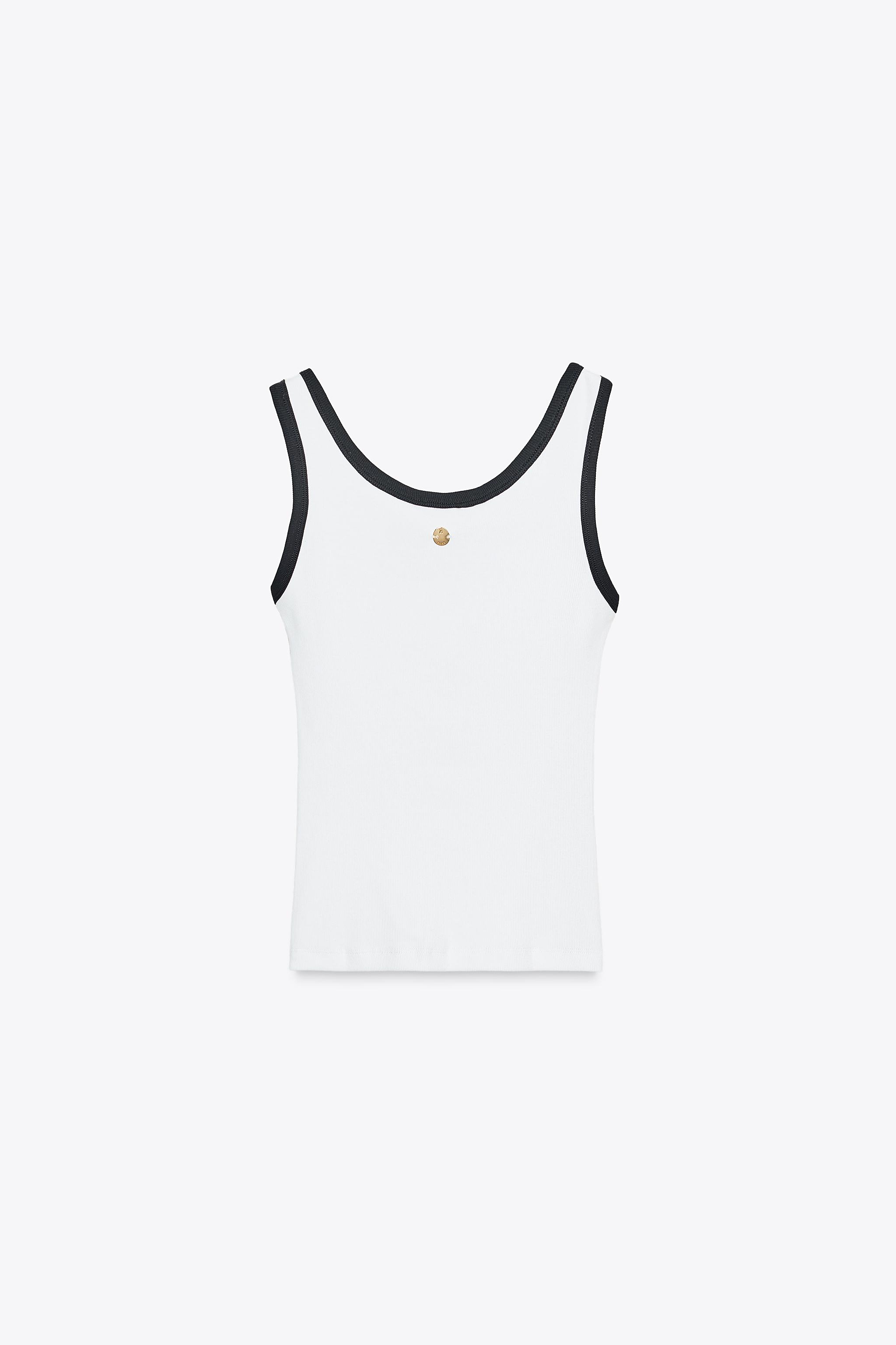 ZARA BROOCH TRIM TOP