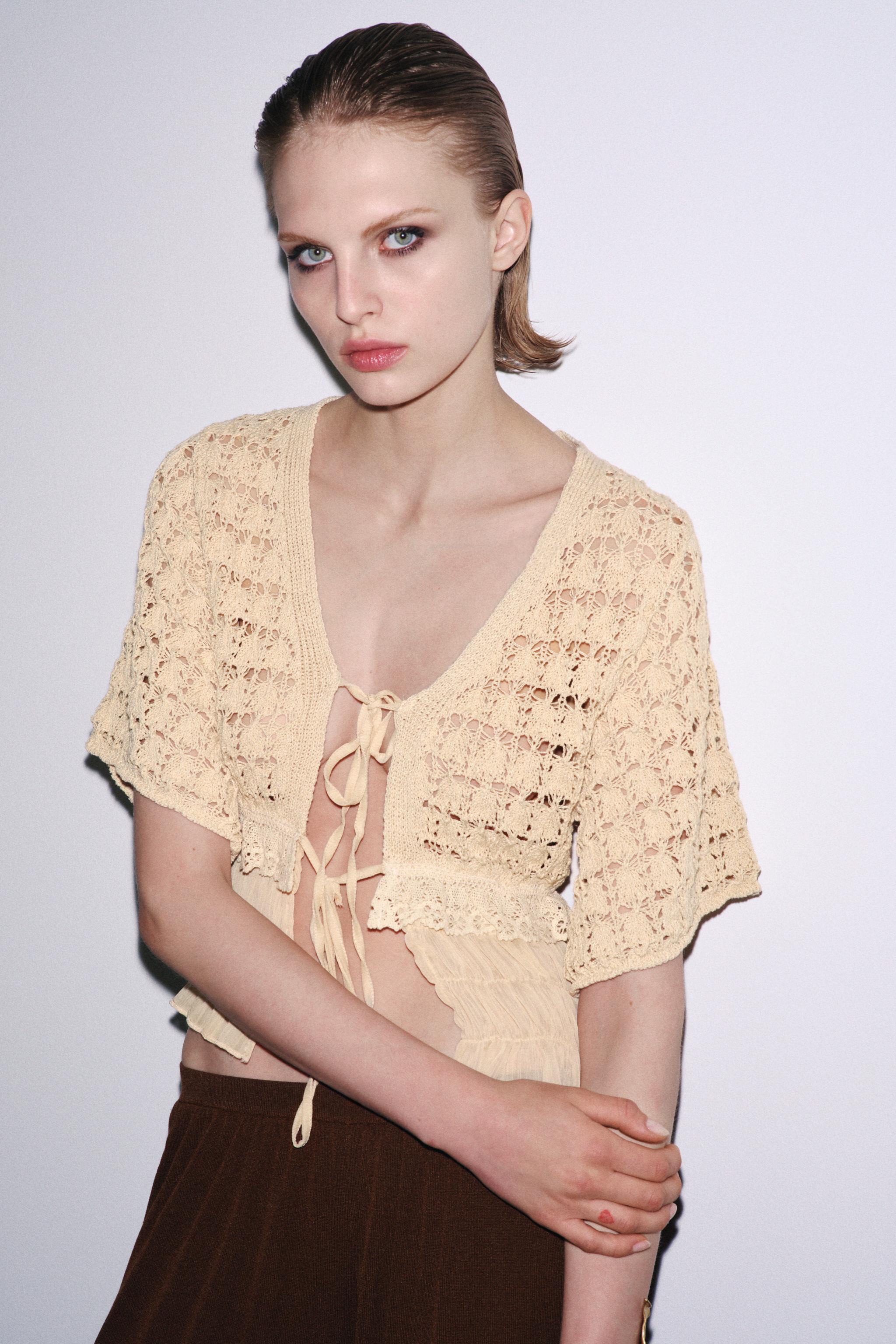 COMBINATION KNIT CARDIGAN