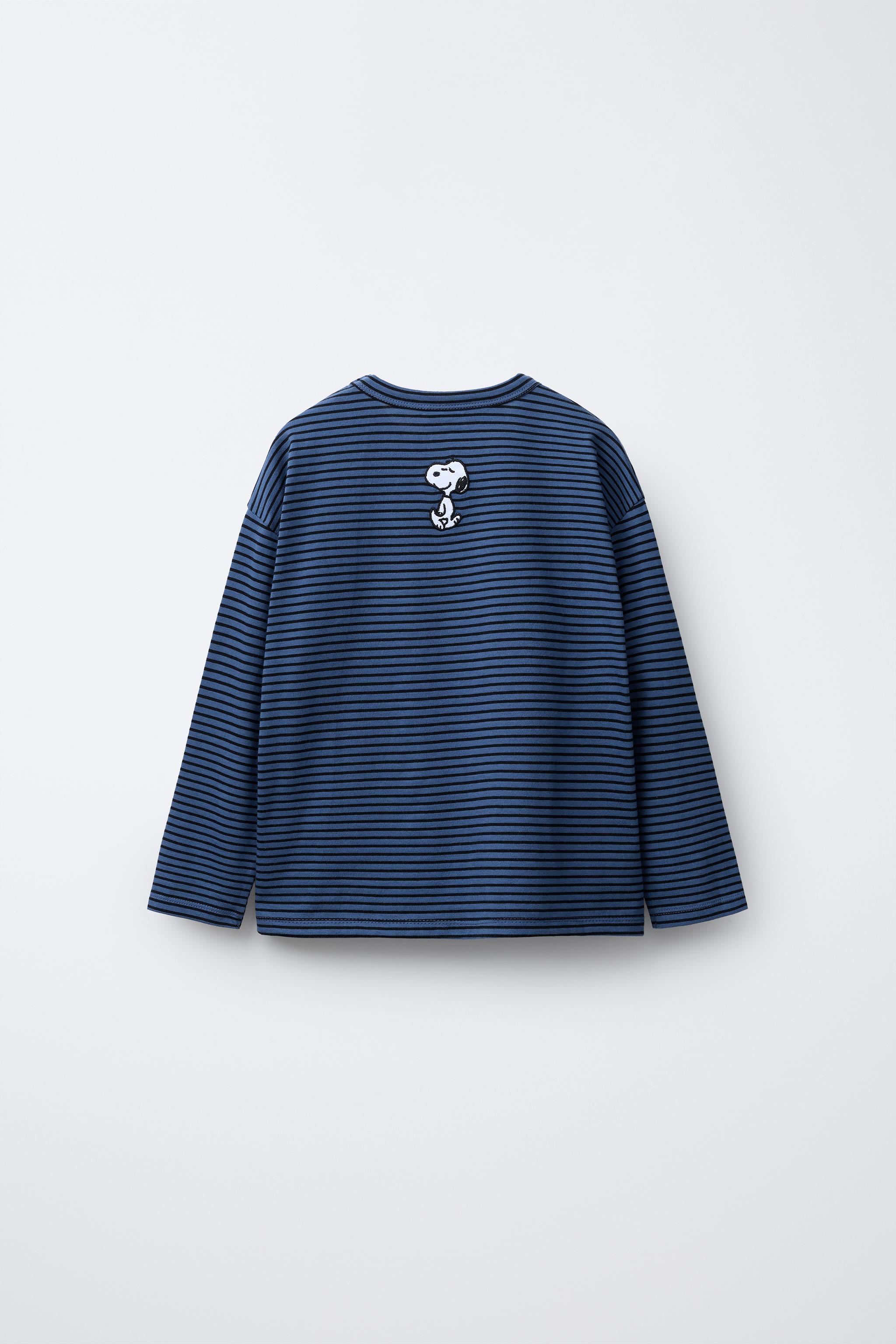 STRIPED SNOOPY PEANUTS™ EMBROIDERED T-SHIRT