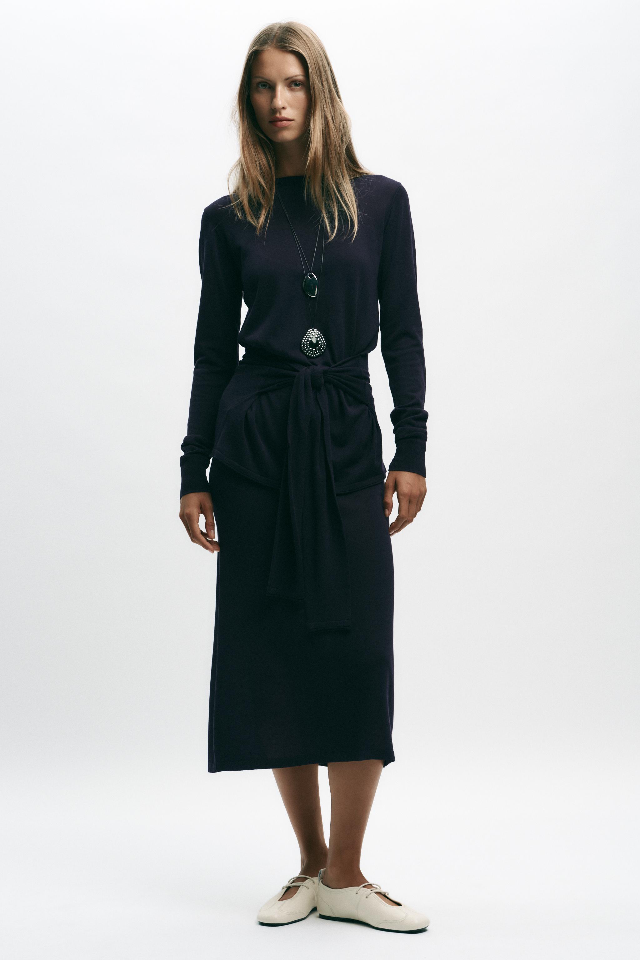 MIDI PLAIN KNIT SKIRT