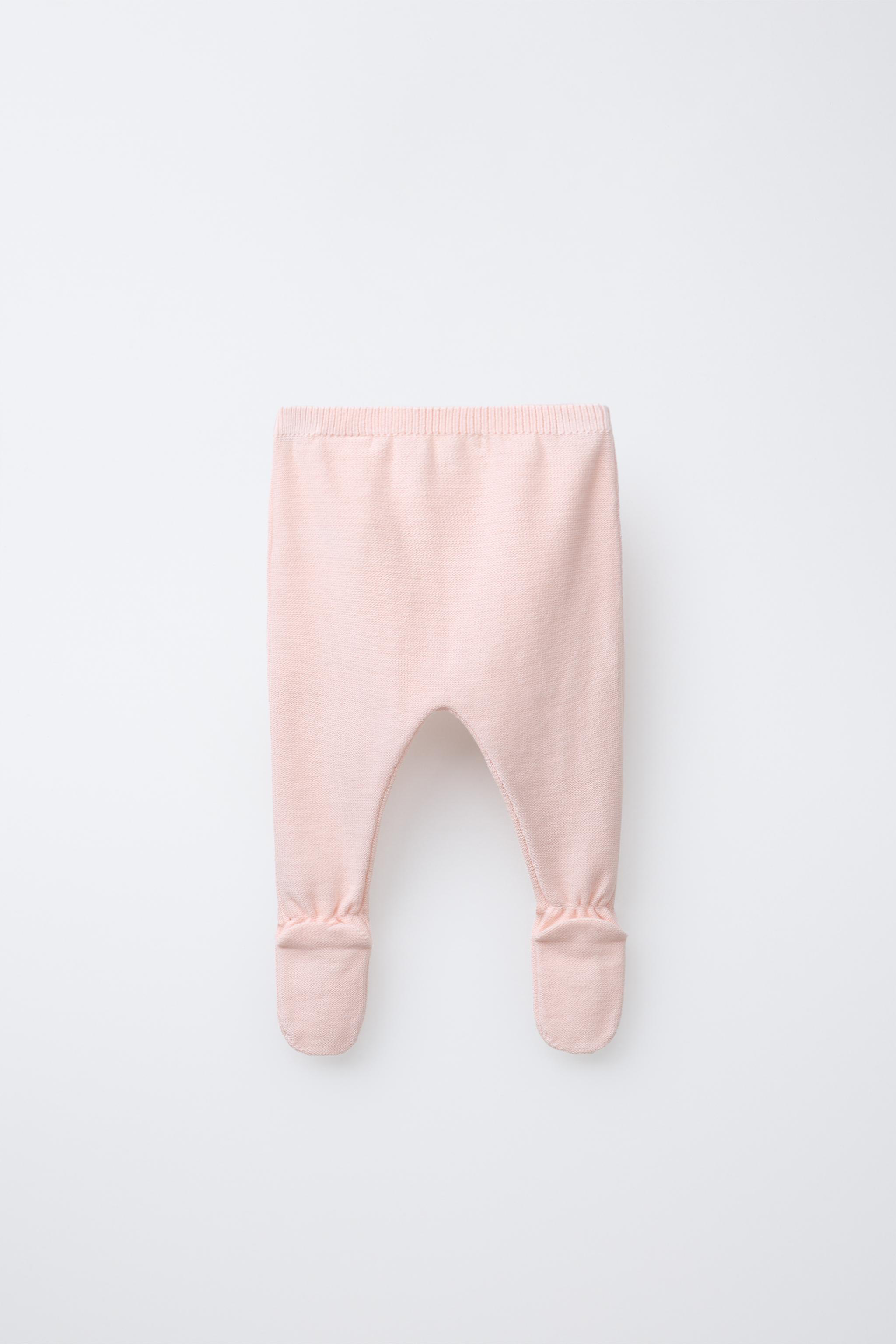 BOW KNIT FOOTED LEGGINGS