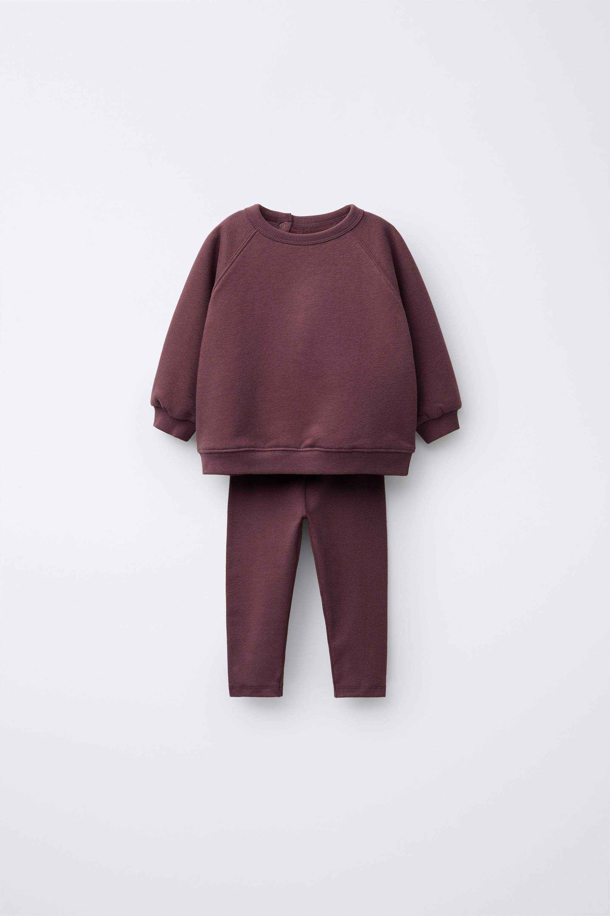 PLAIN SWEATSHIRT AND LEGGING SET