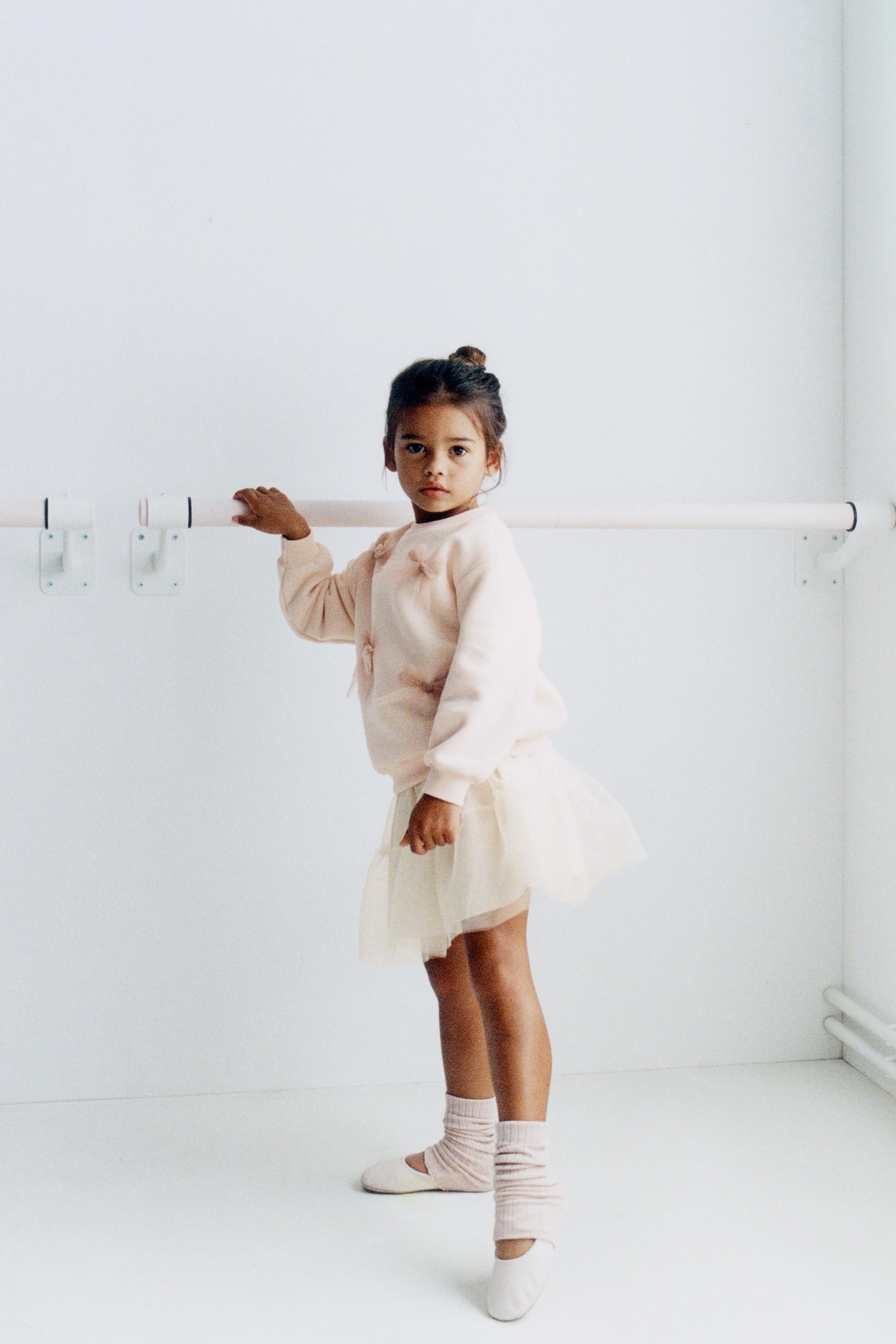 TULLE BOW SWEATSHIRT