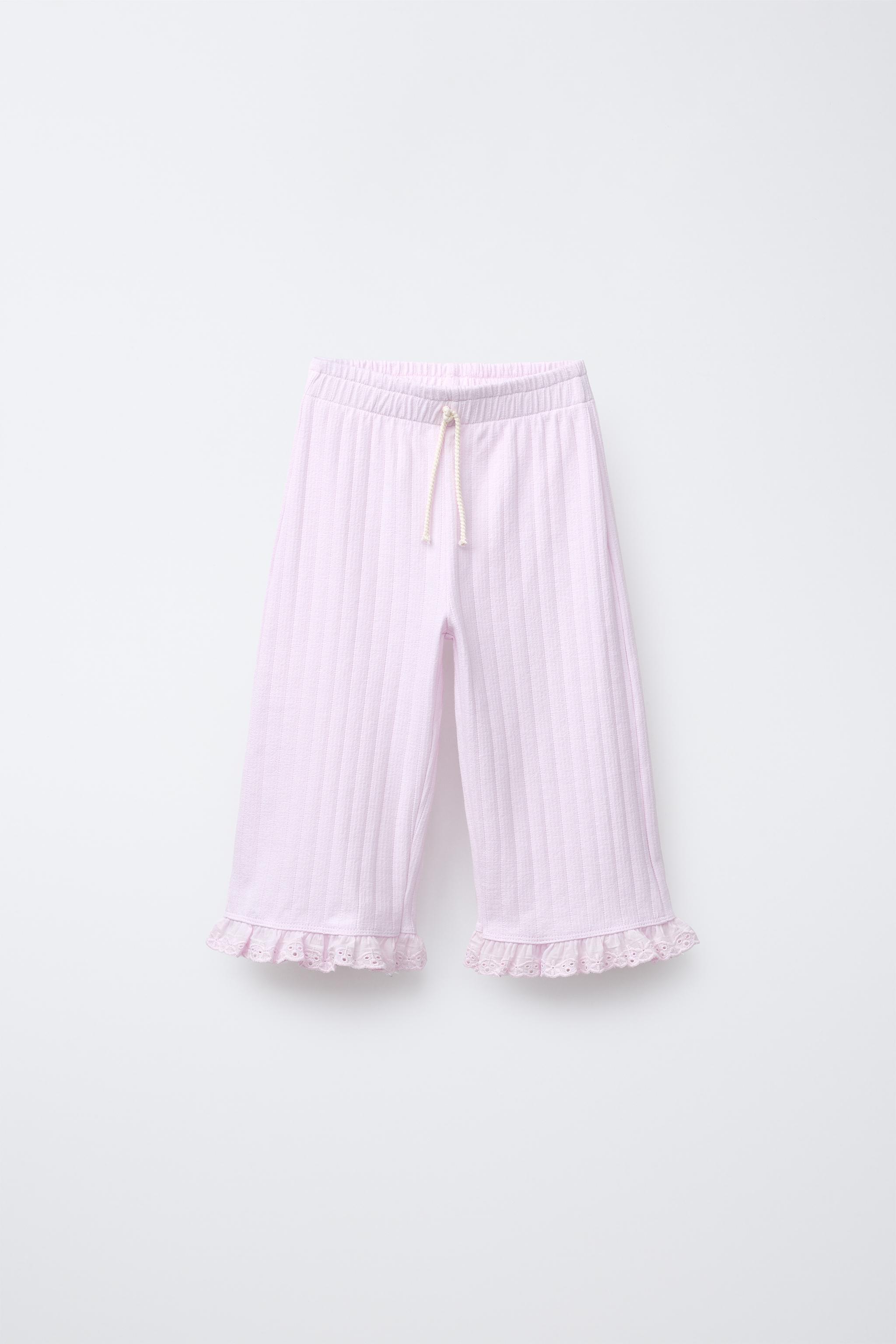 SWISS EMBROIDERED JACQUARD PANTS