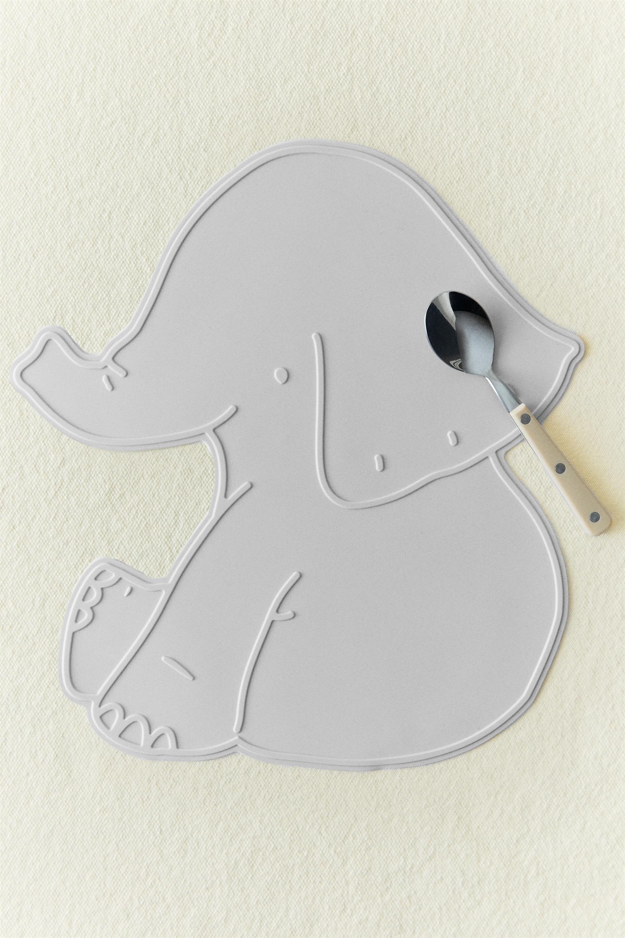CHILDREN'S SILICONE ELEPHANT PLACEMAT