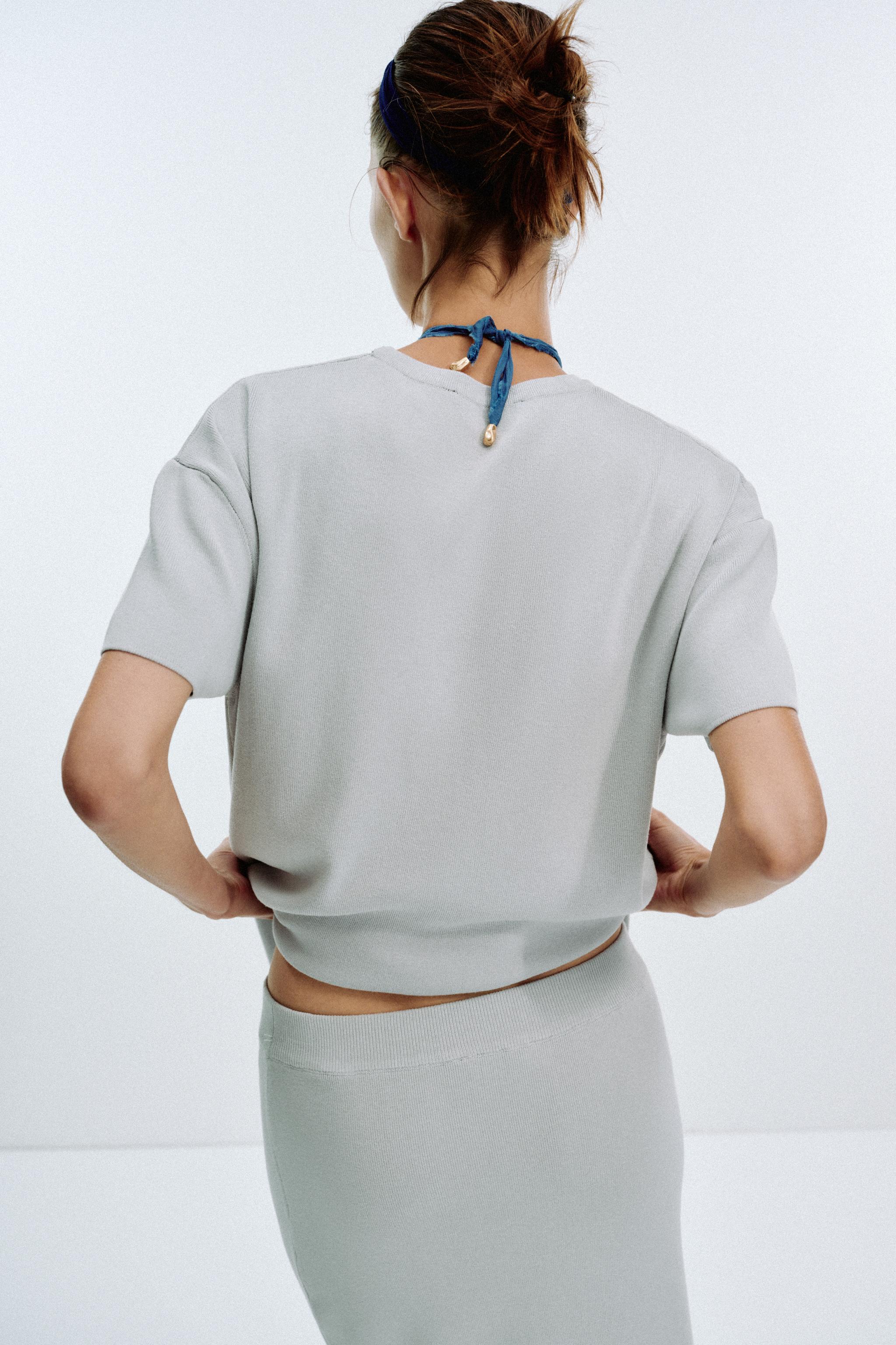 PLAIN KNIT MIDI SKIRT