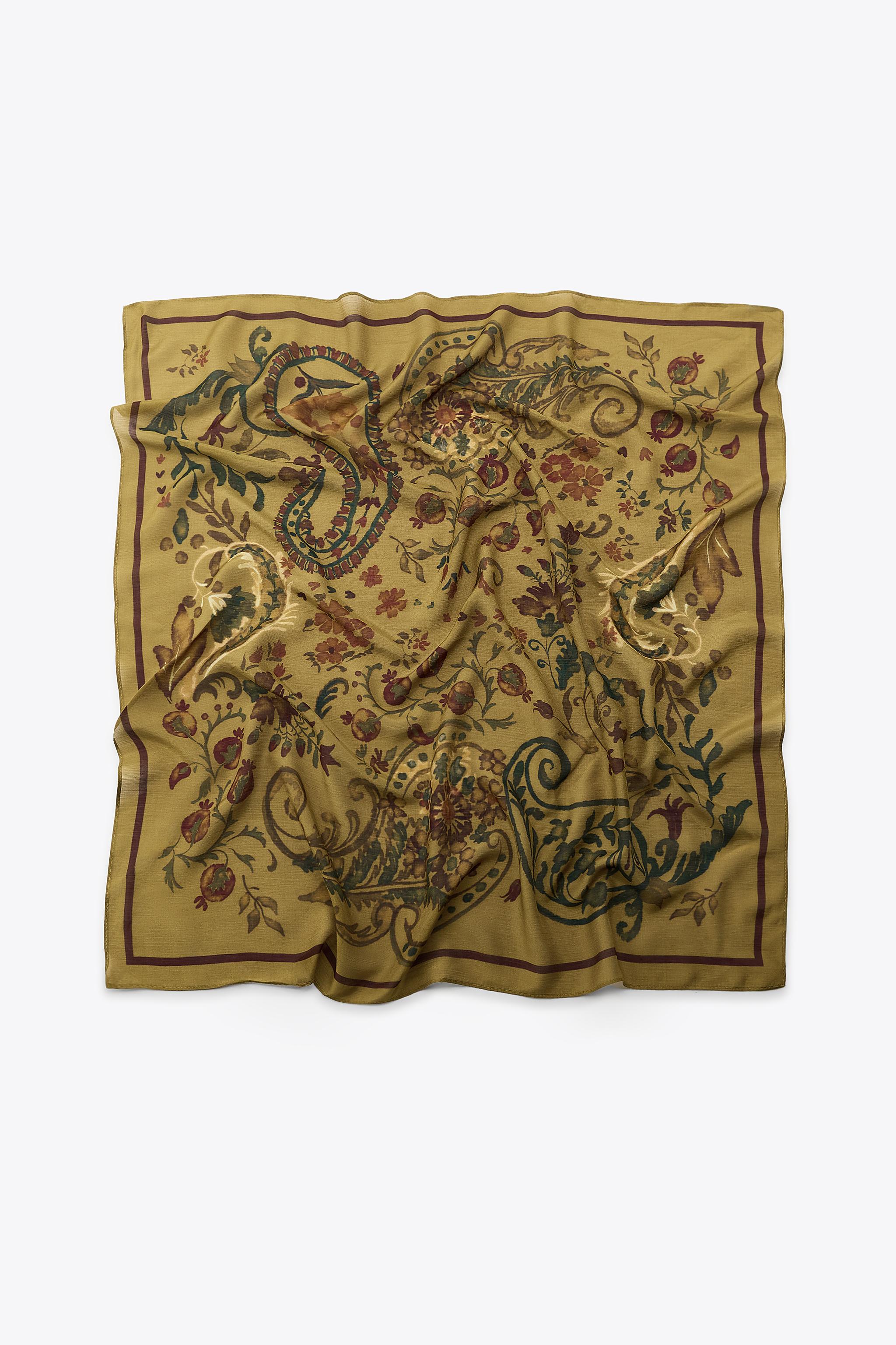 SILK BLEND PRINTED SCARF