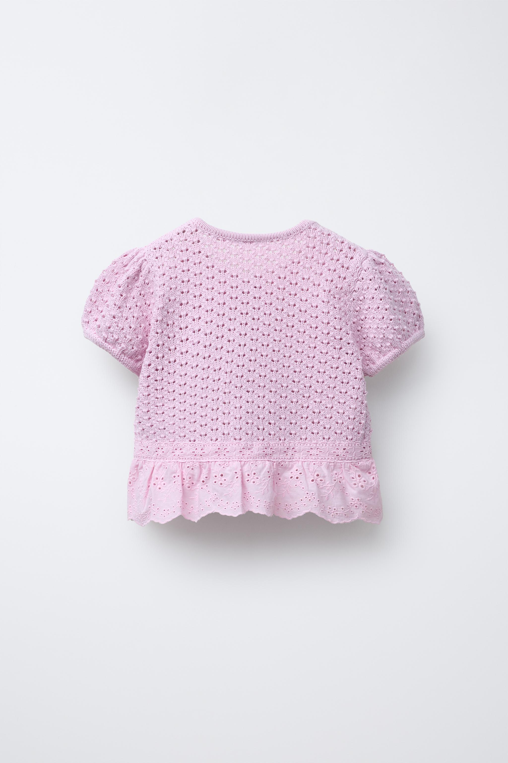 LACE TRIM BOW CARDIGAN