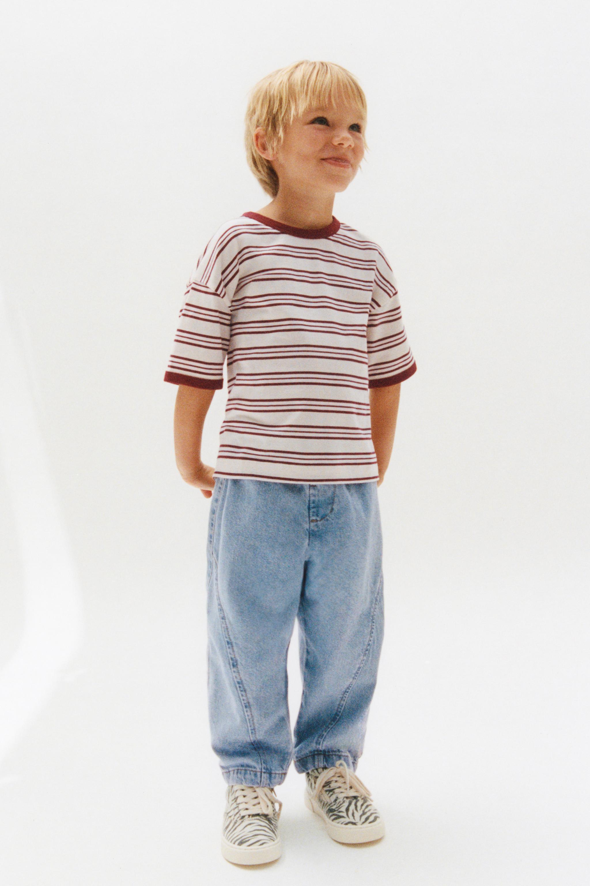 ZARA TIMELESS - STRIPED T-SHIRT WITH CONTRAST TRIM