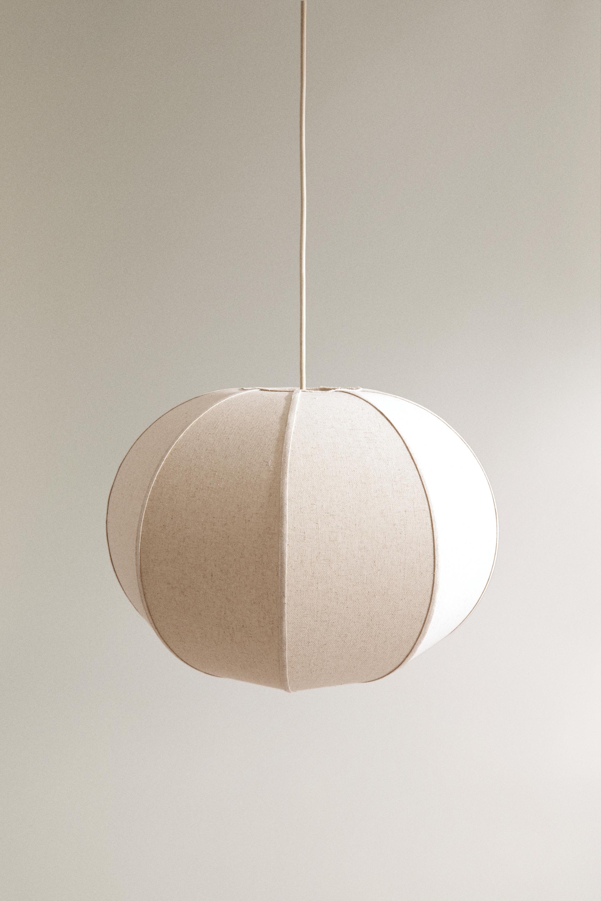 LARGE LINEN PENDANT LAMP