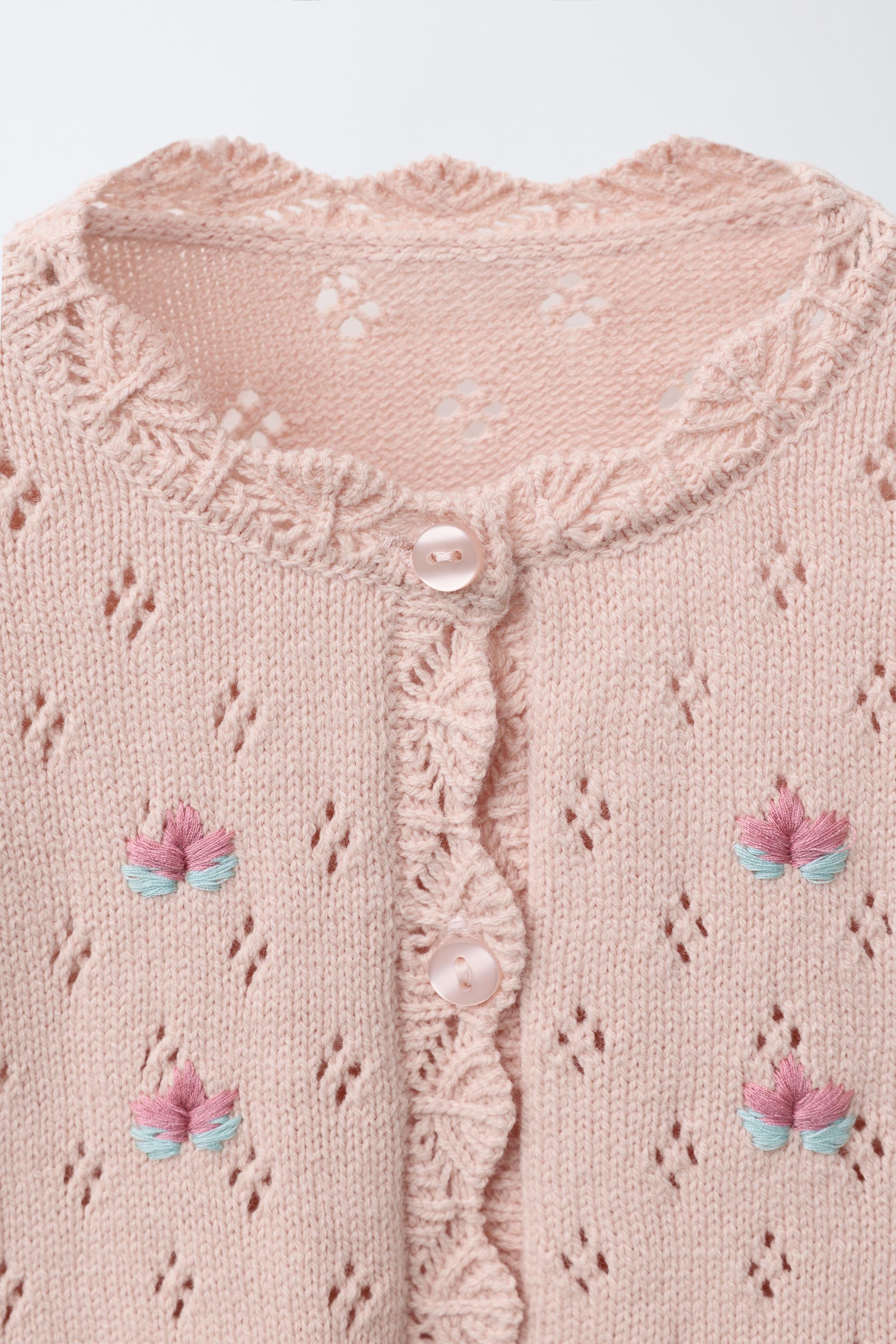 FLORAL KNIT CARDIGAN