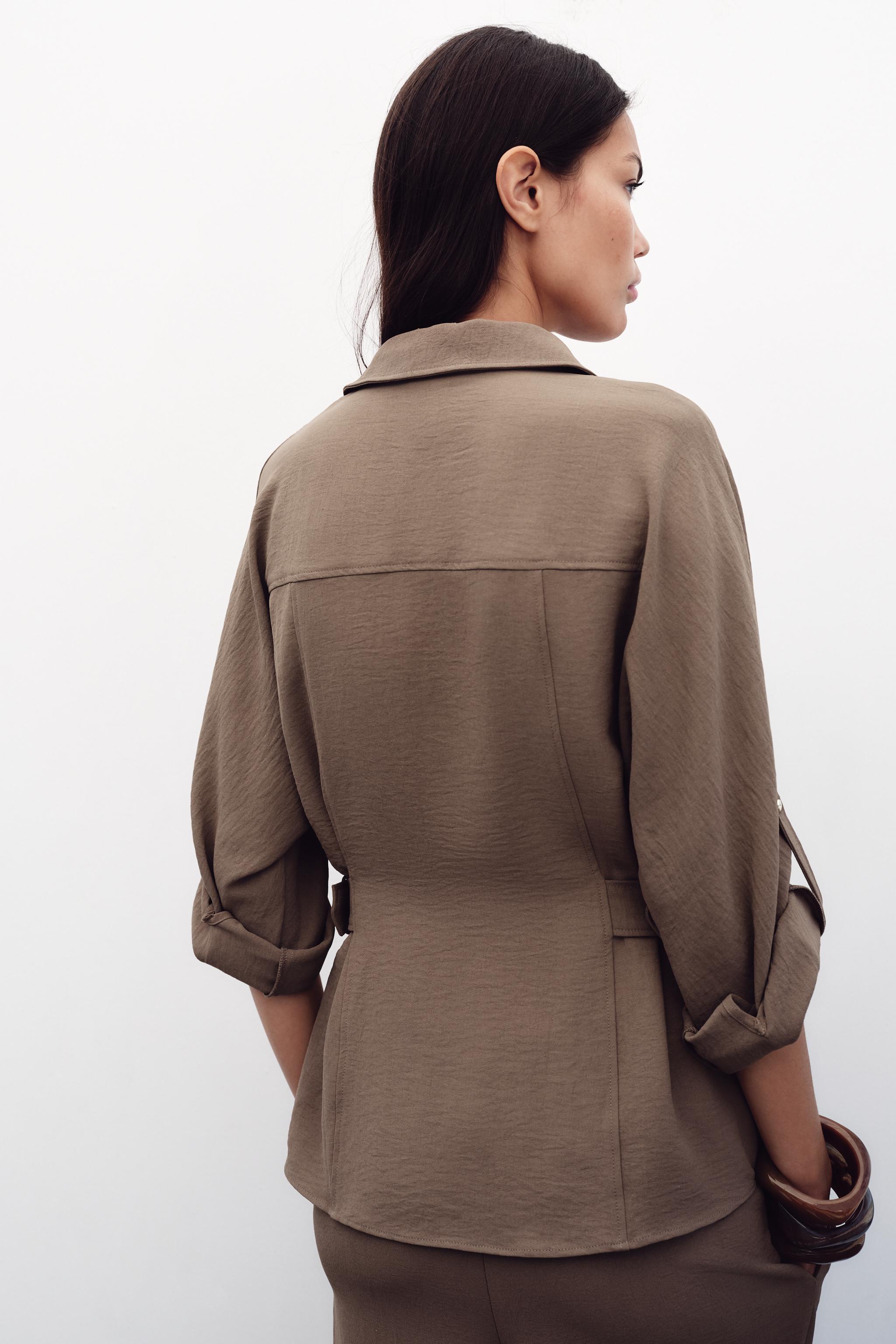 SAFARI SHIRT WITH SIDE BUCKLES