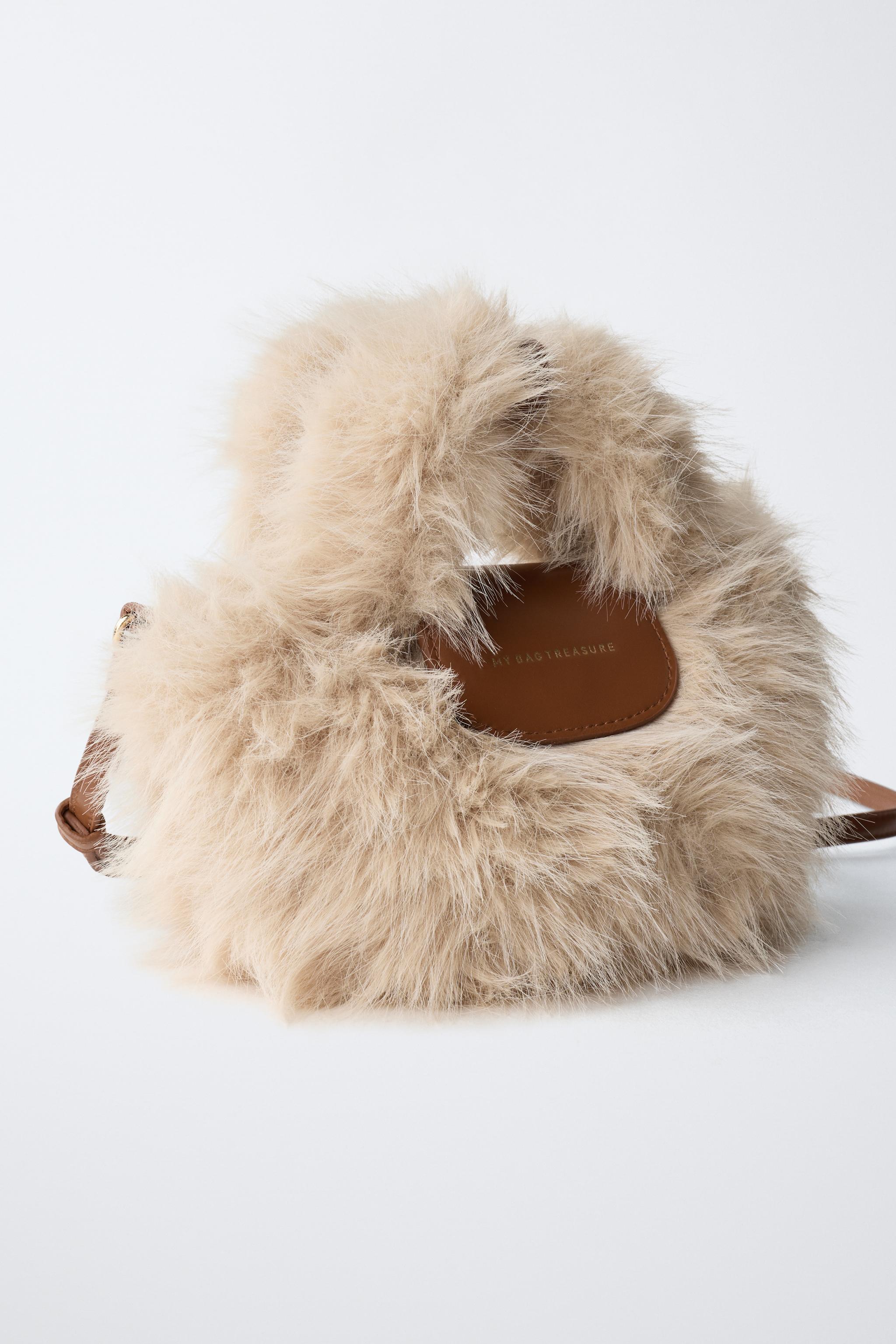 FAUX FUR CROSSBODY BAG