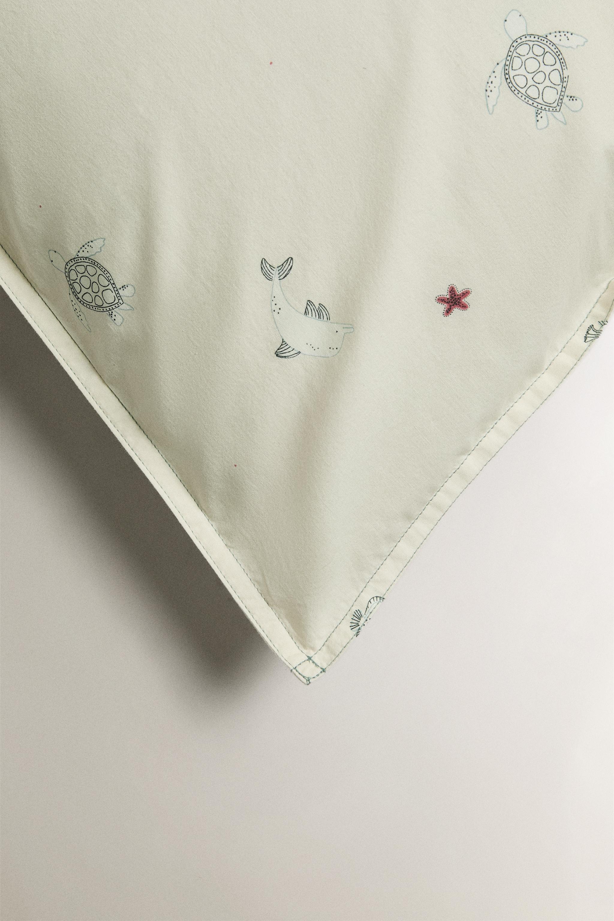 CHILDREN’S SEA PRINT PILLOWCASE