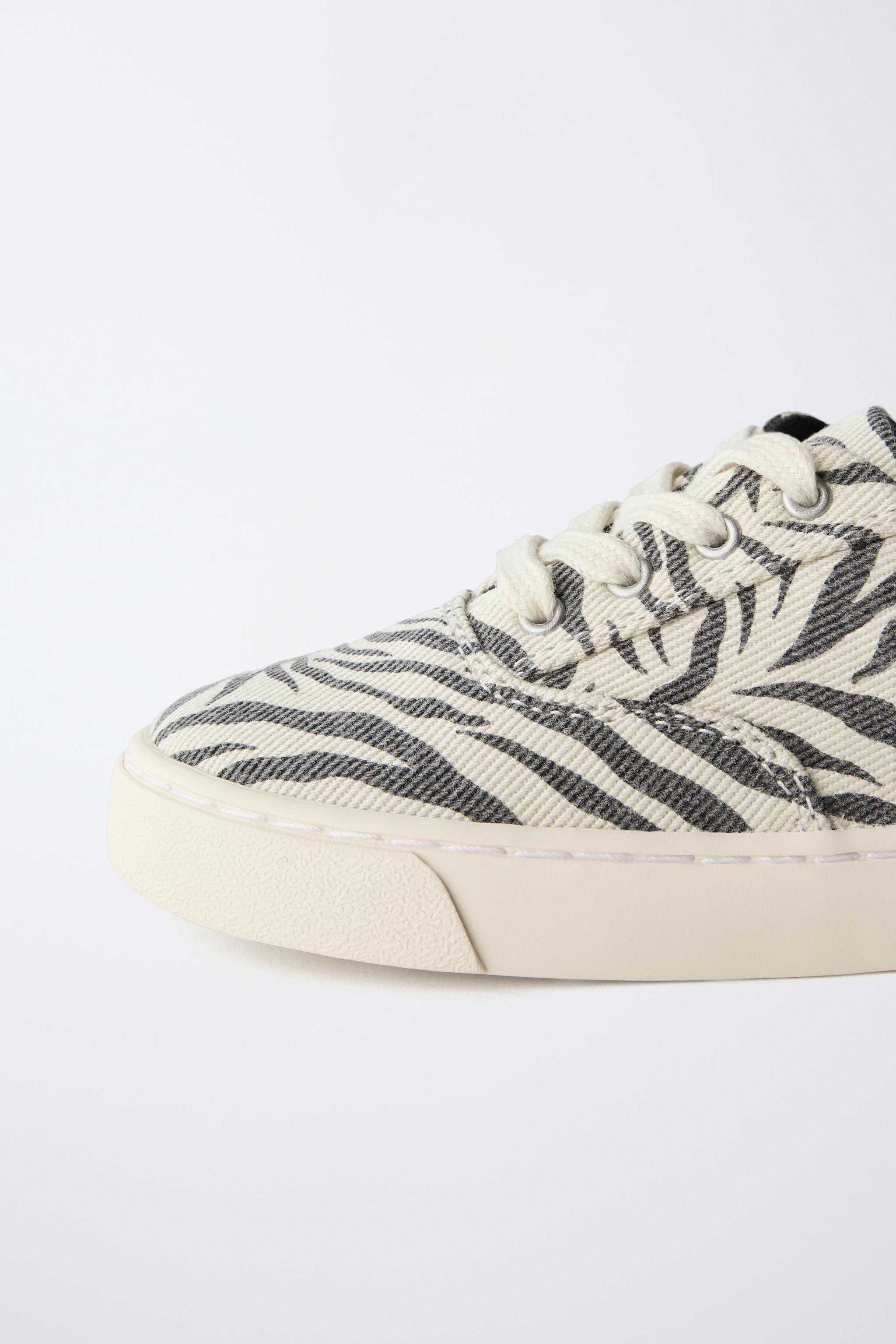 ANIMAL PRINT COTTON SNEAKERS