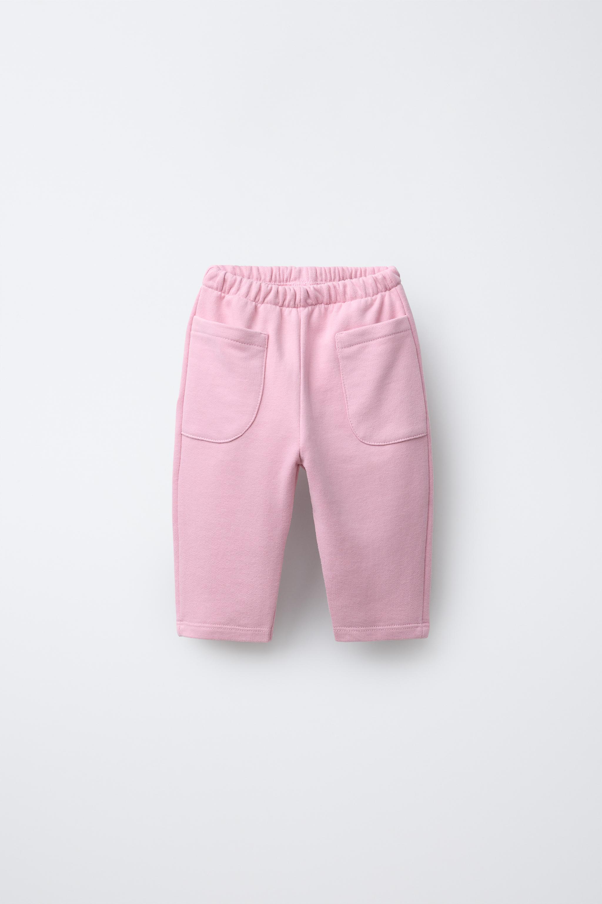 LABEL DETAIL BAGGY PLUSH PANTS