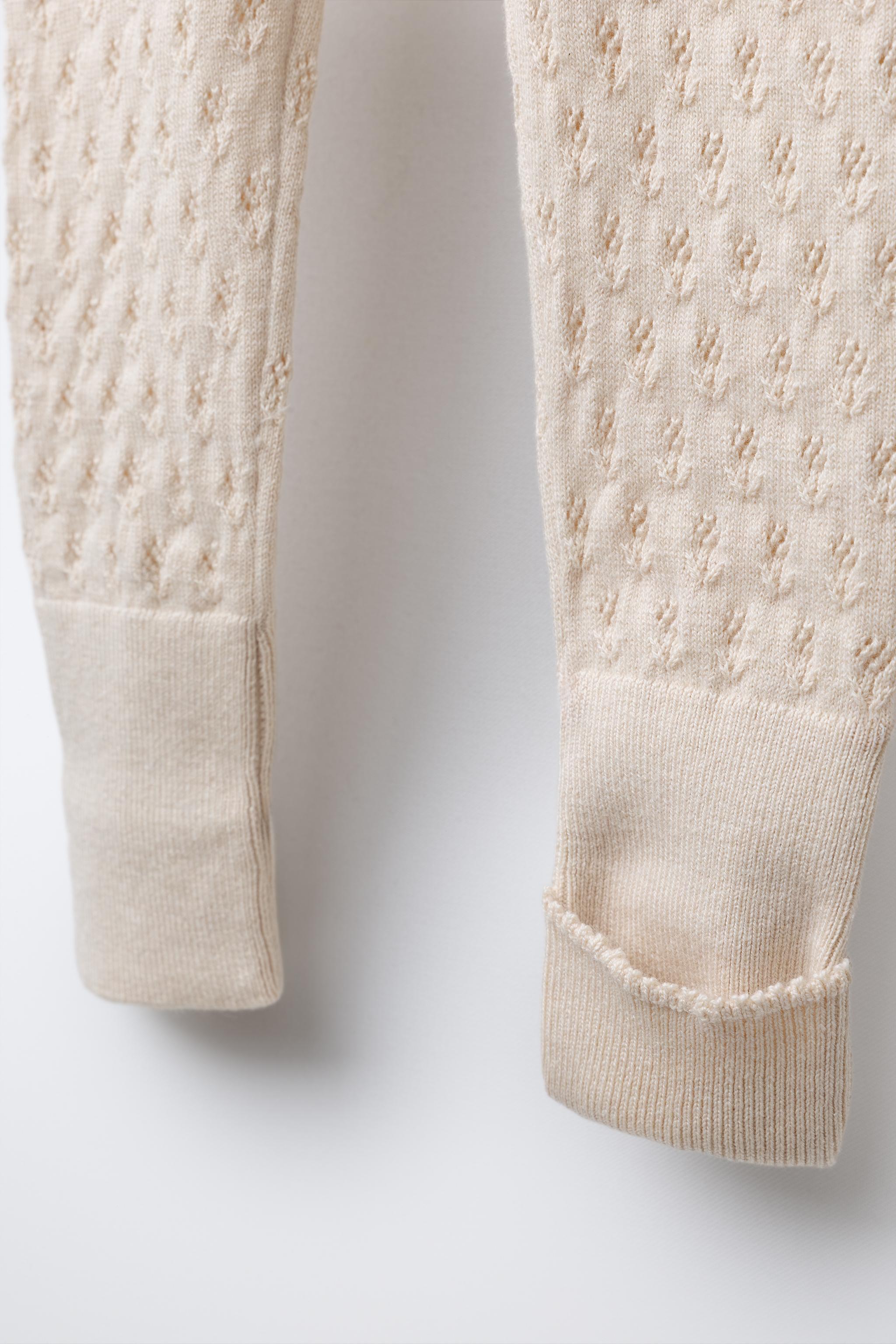 CONVERTIBLE COTTON, SILK AND CASHMERE TEXTURED KNIT JUMPSUIT WITH FOOT