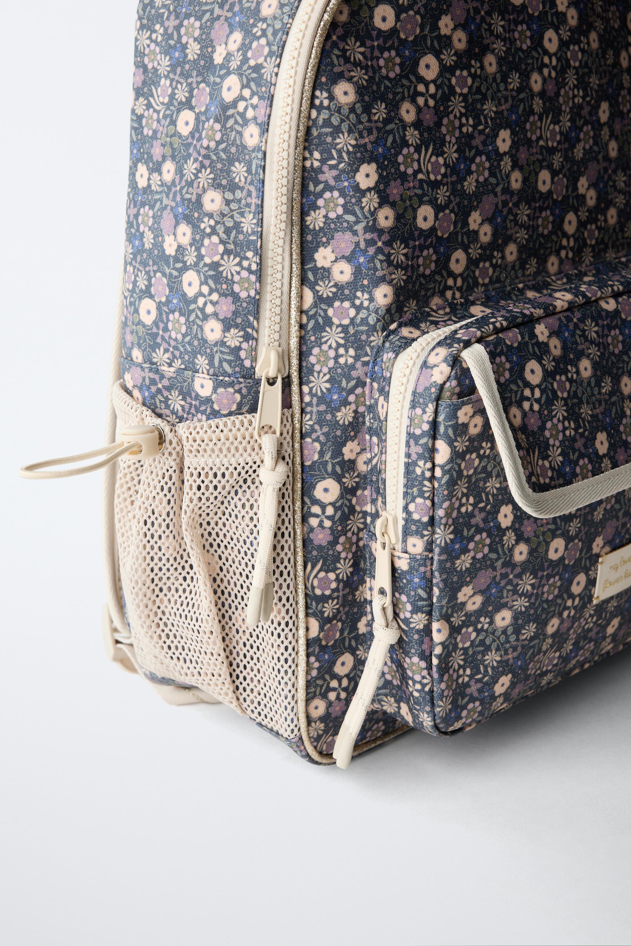 FLORAL SCHOOL BACKPACK