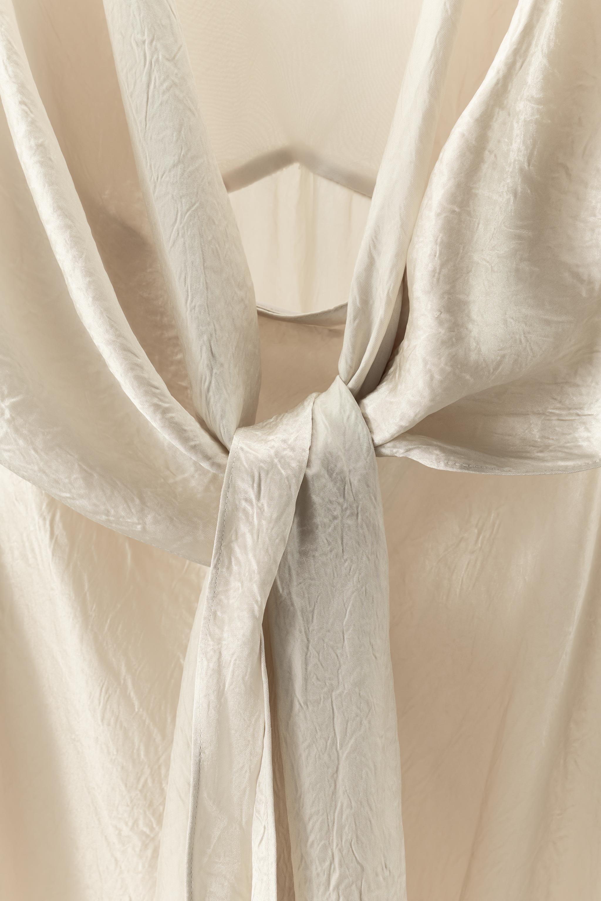 LIMITED EDITION WRINKLED EFFECT SATIN DRESS