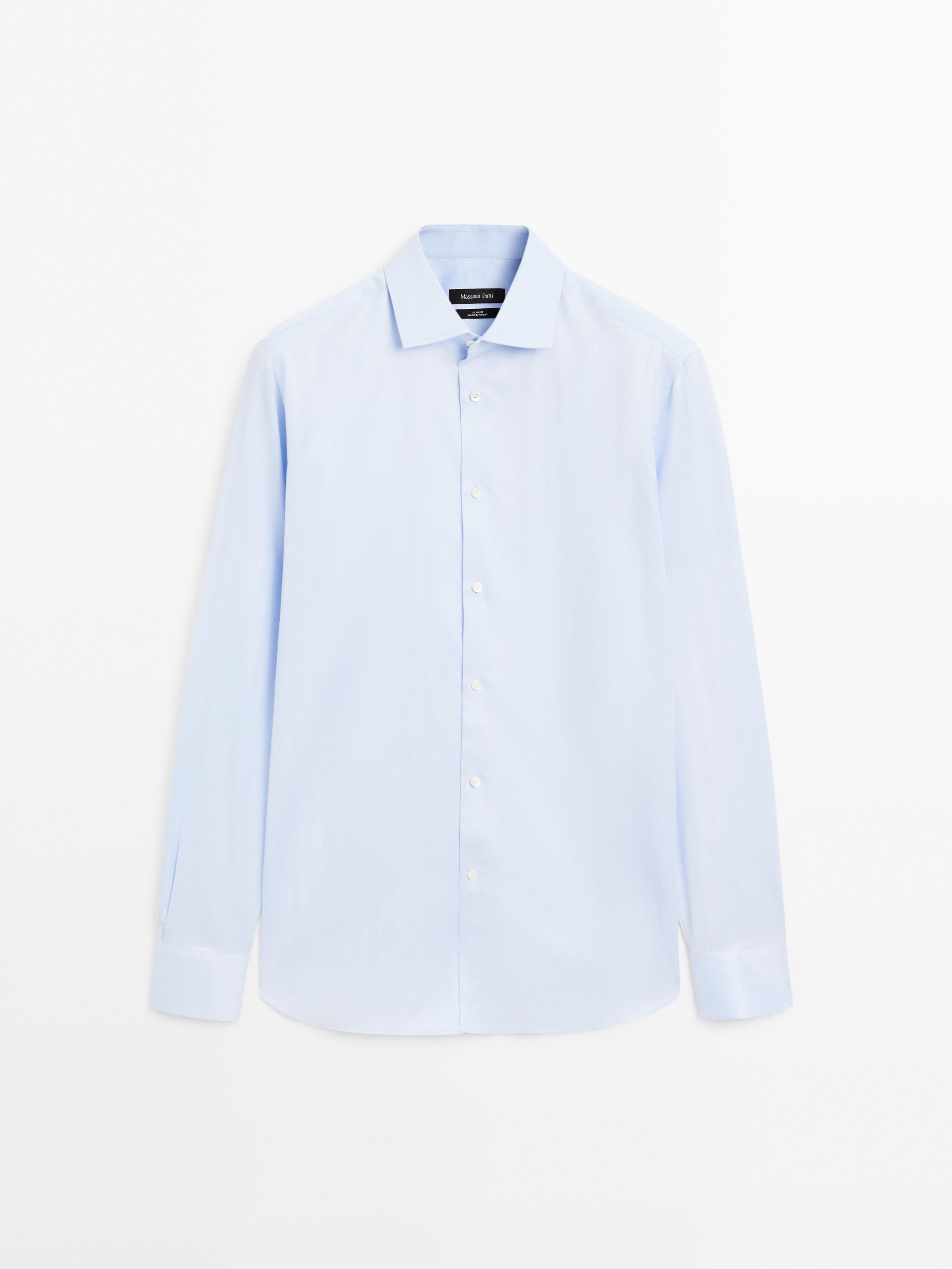 Slim fit 100% cotton shirt