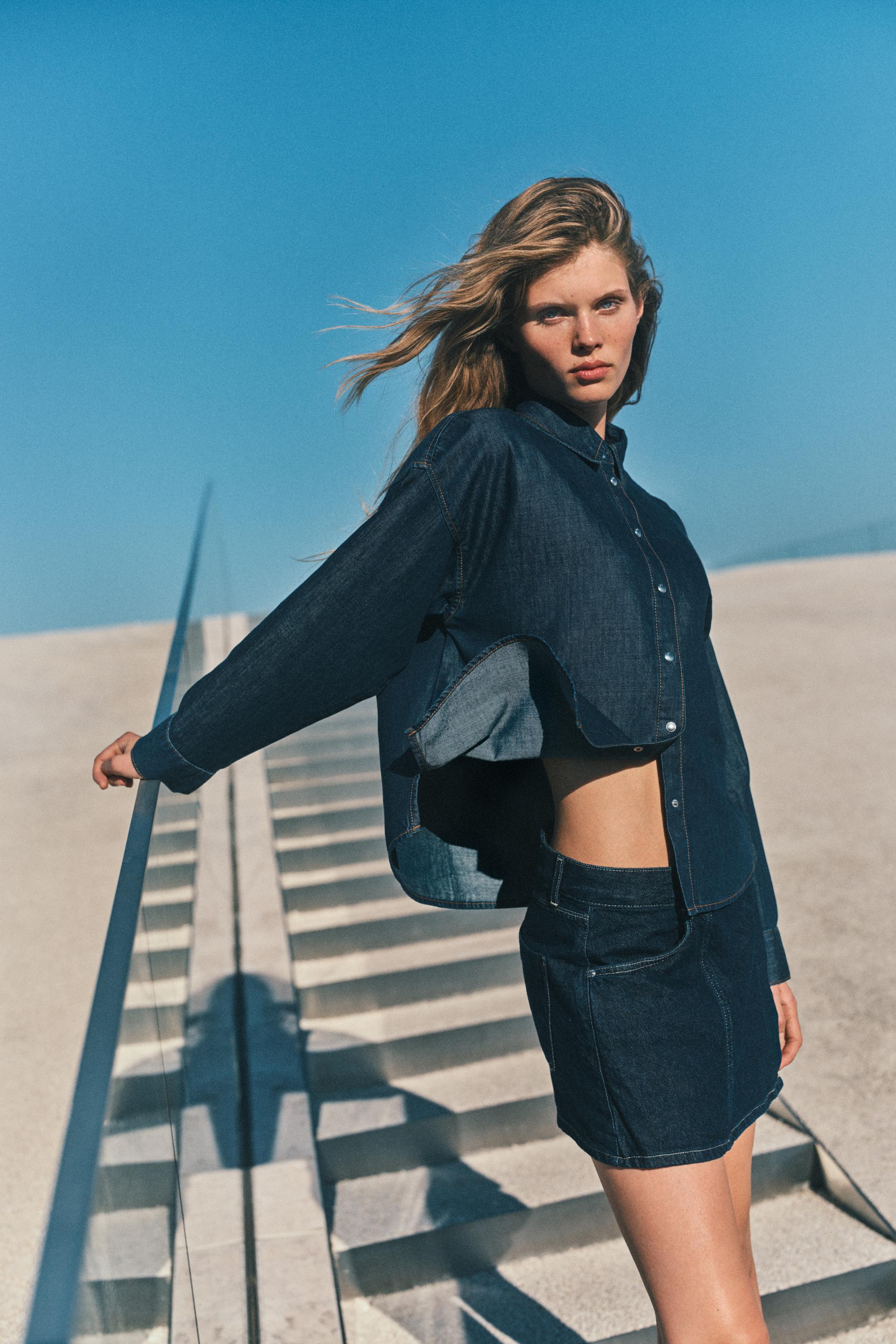 Z1975 WRAP DENIM SKORT