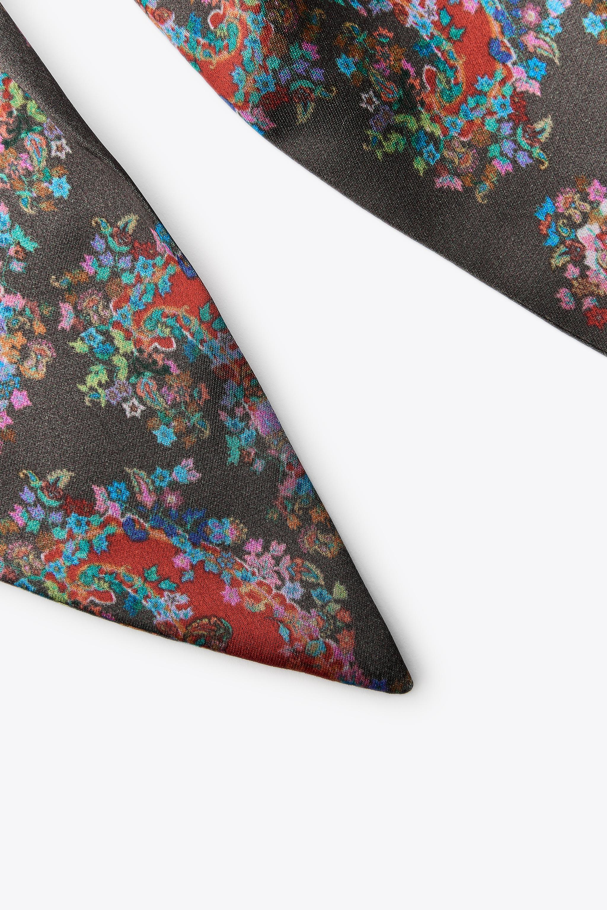 PRINTED FOULARD SCARF