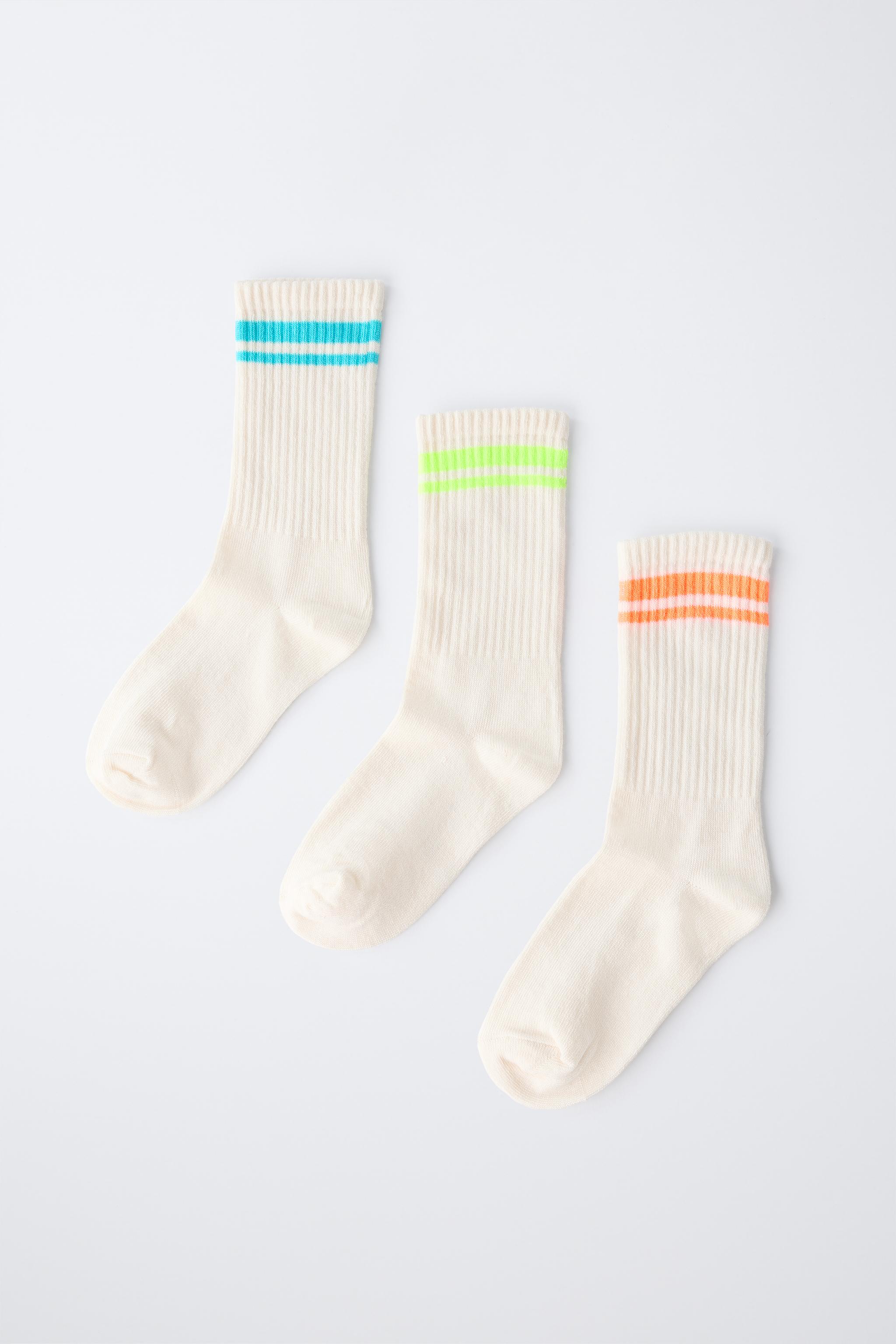 THREE-PACK OF STRIPED LONG SOCKS