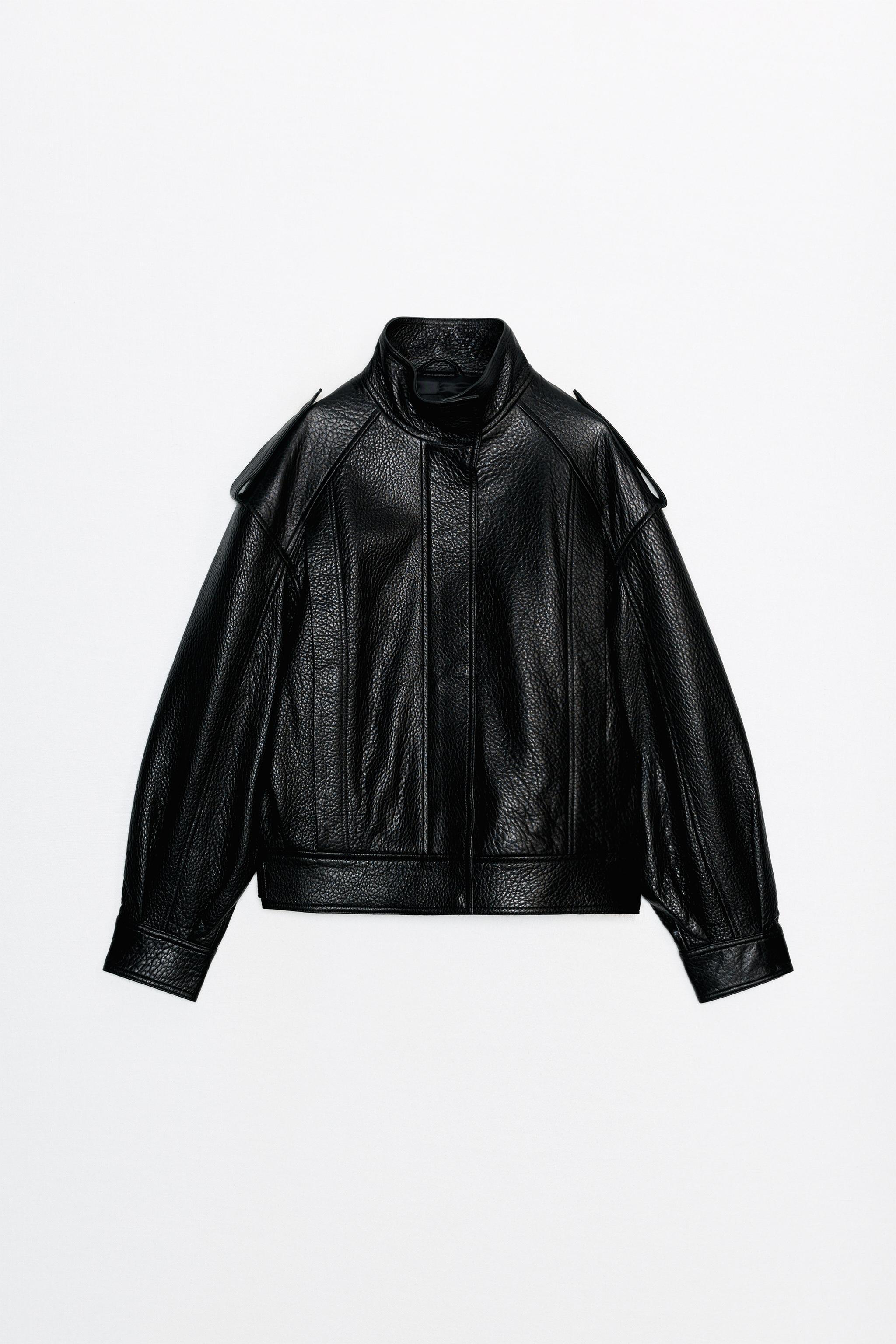 LEATHER BOMBER JACKET ZW COLLECTION LIMITED EDITION