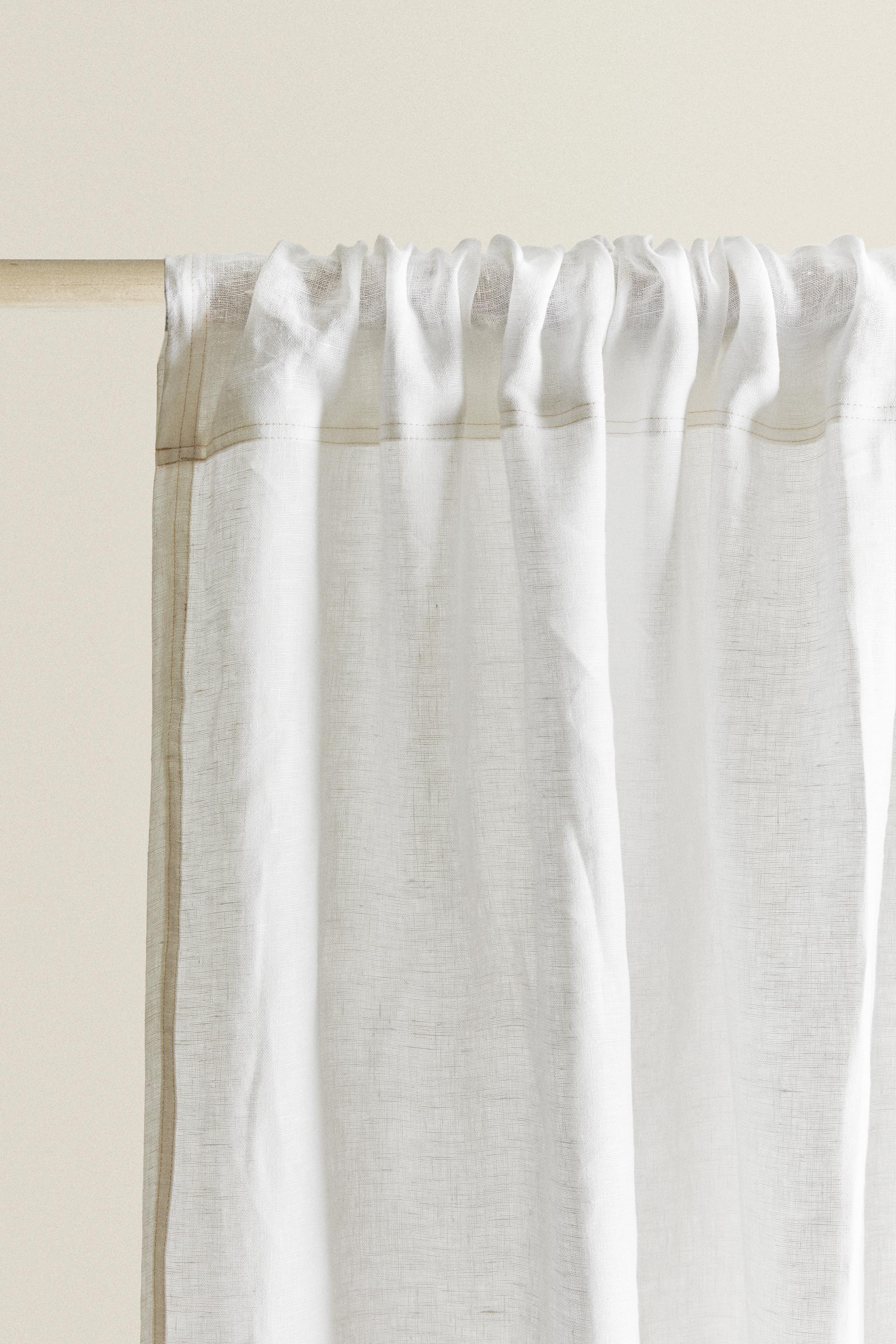 MEDIUM OPACITY FADED LINEN CURTAIN