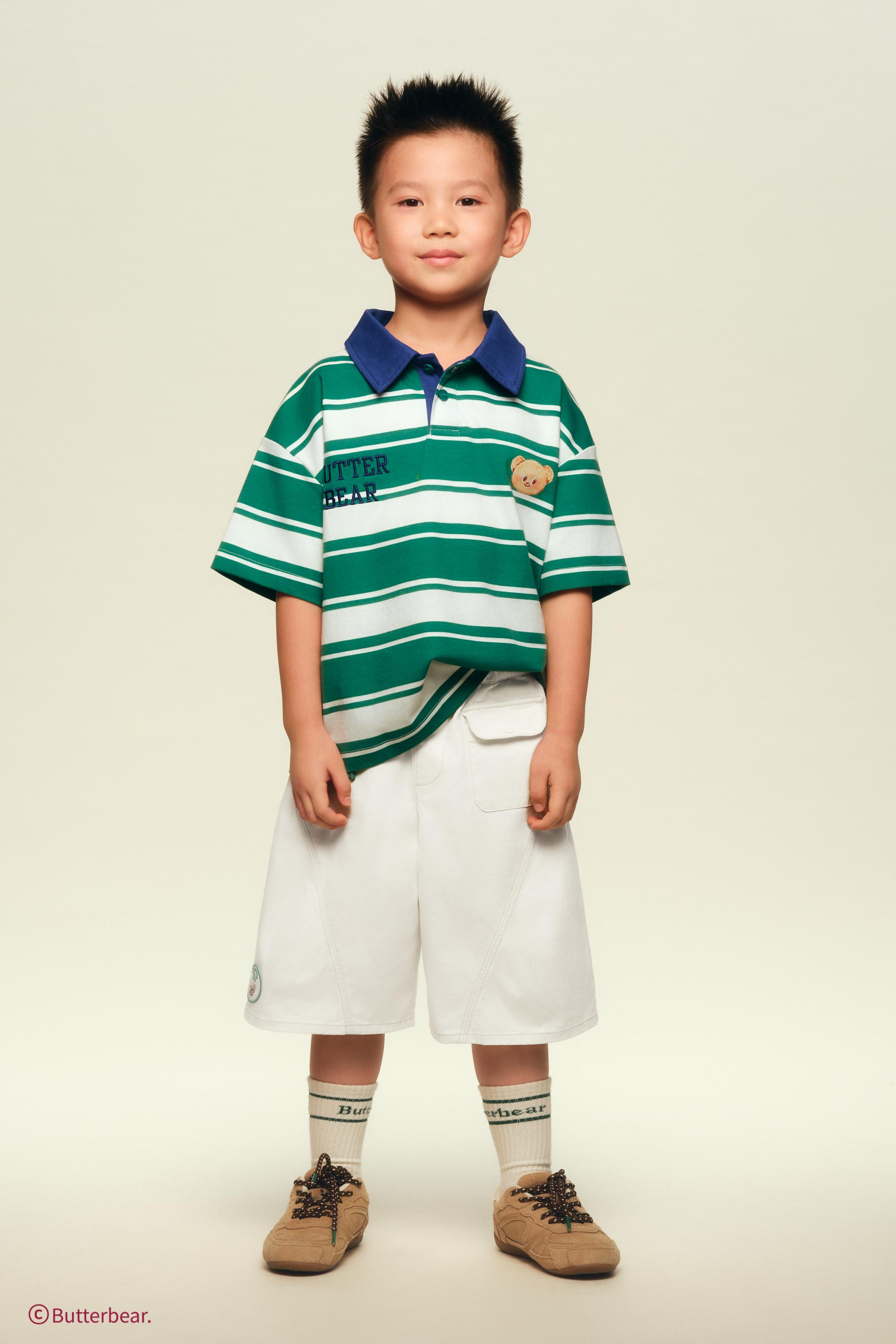 STRIPED BUTTERBEAR © POLO SHIRT