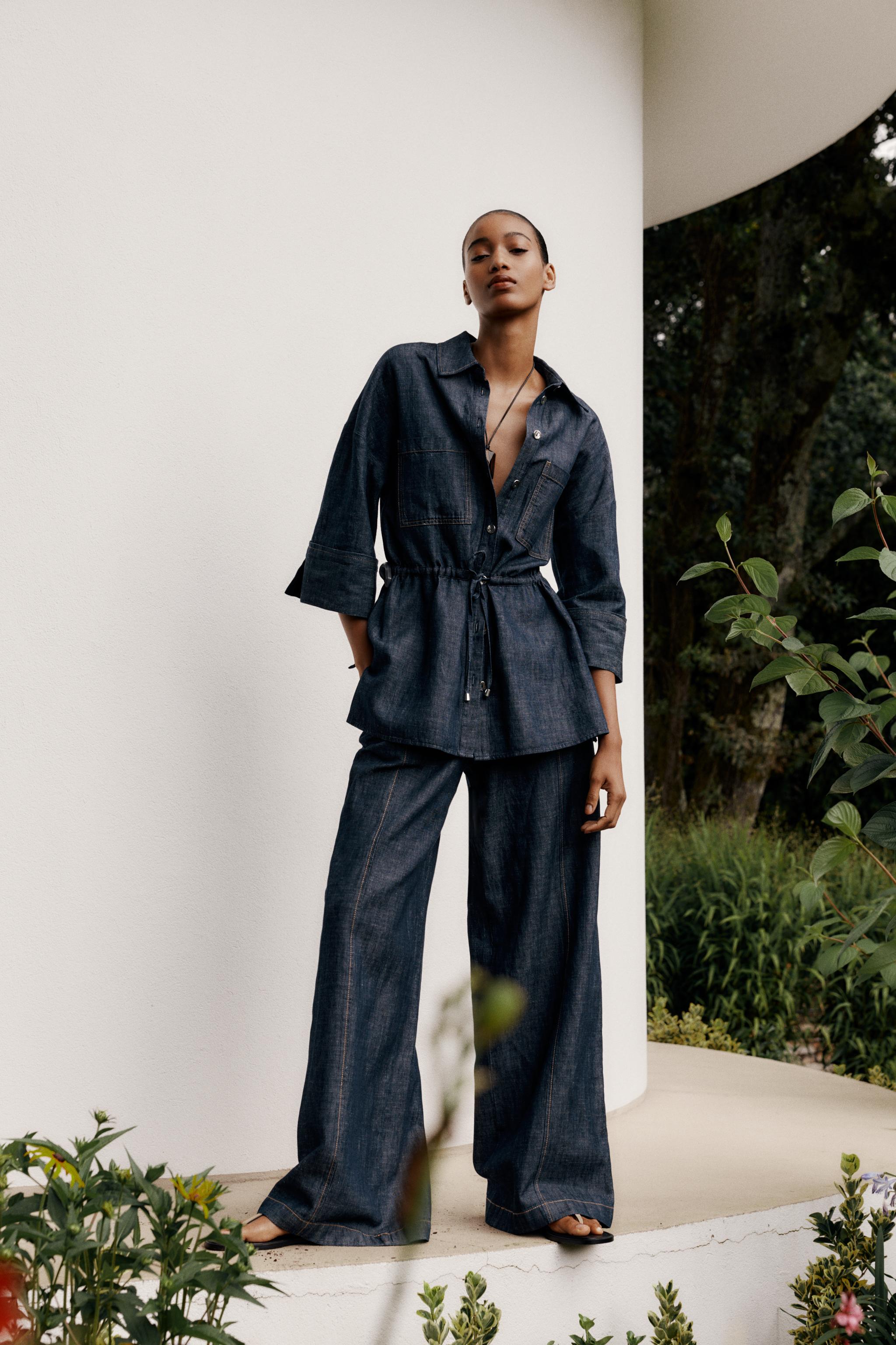 WIDE LEG LINEN PANTS