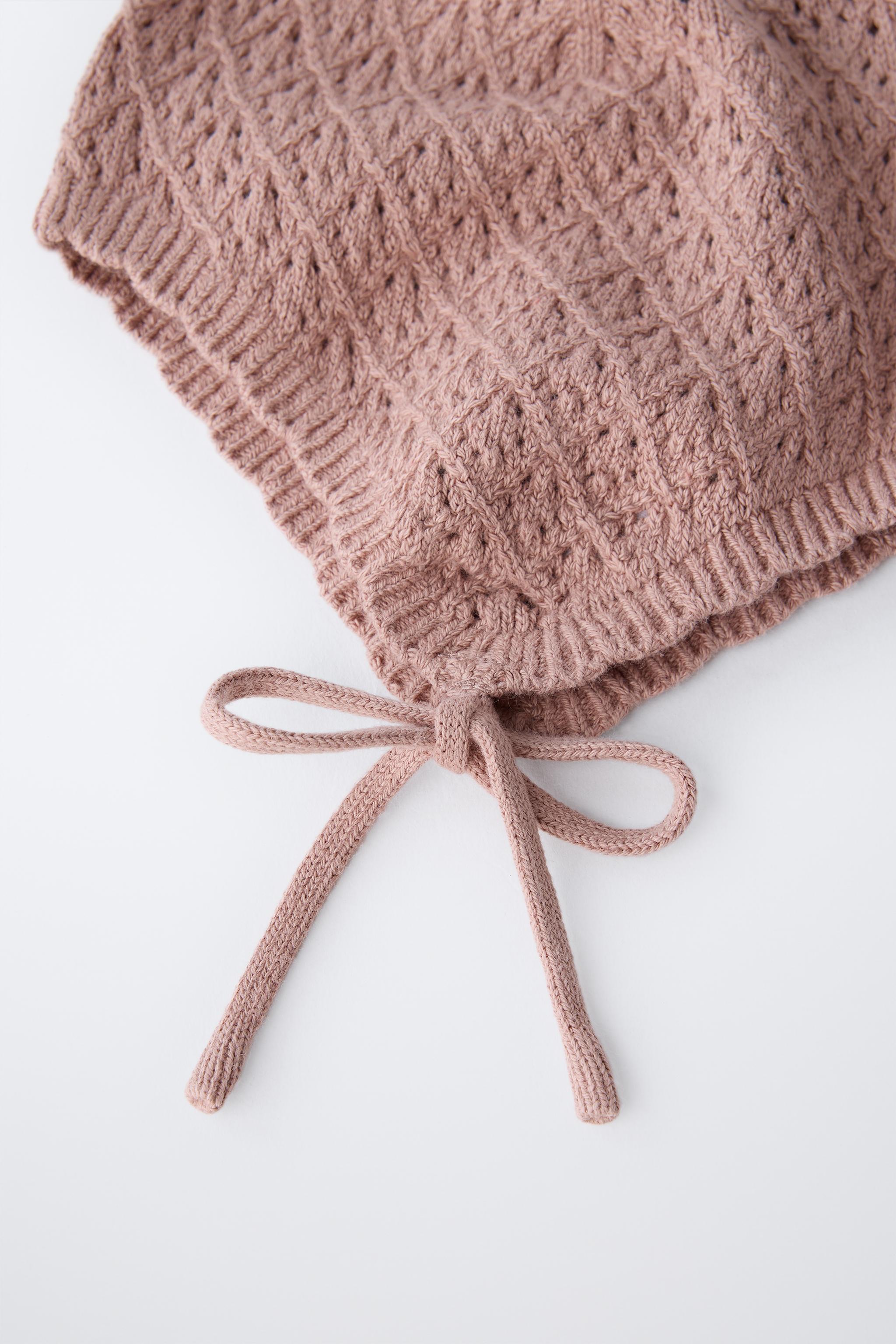 COTTON SILK KNIT BONNET