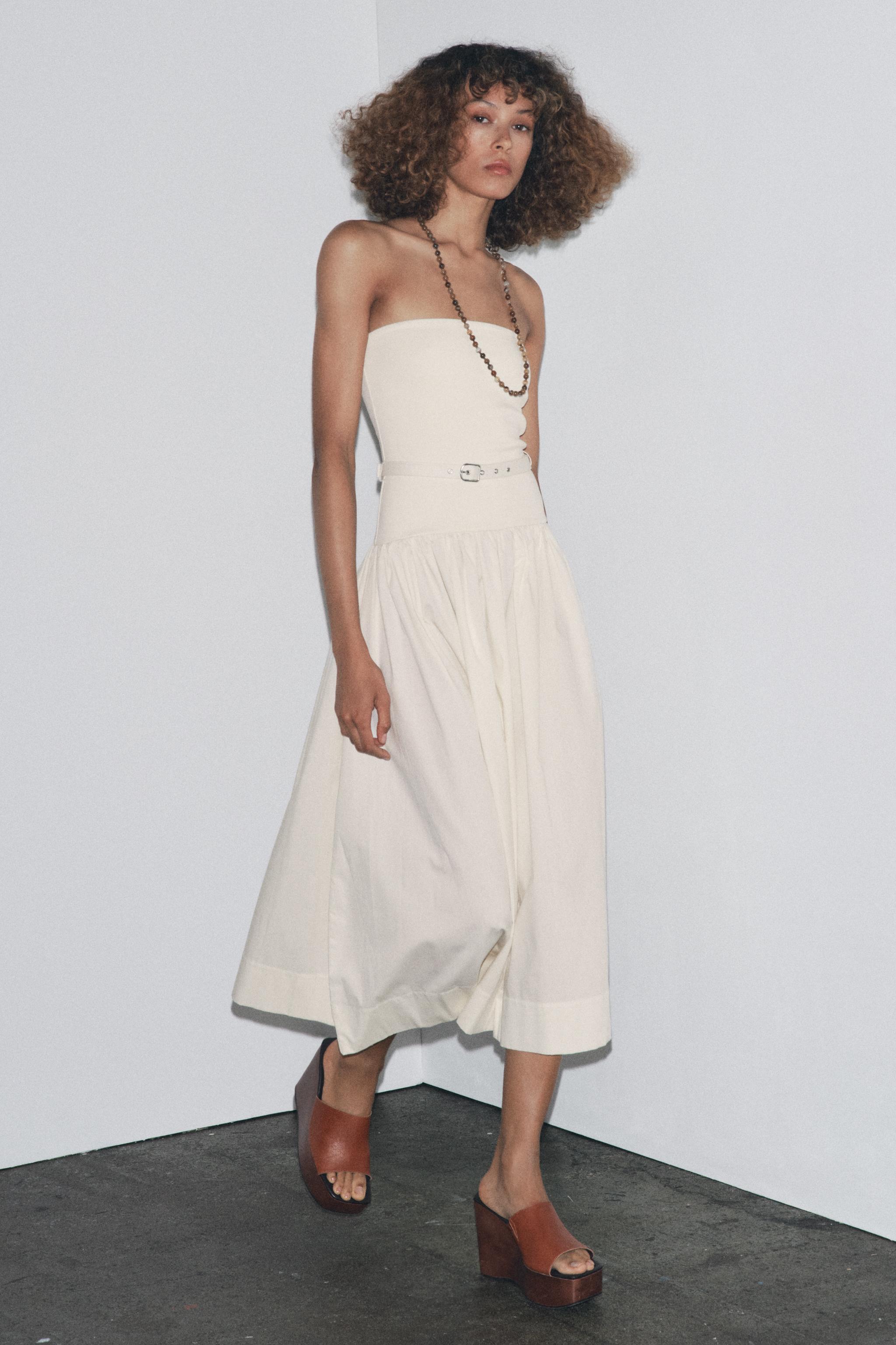 BELTED COMBINATION DRESS