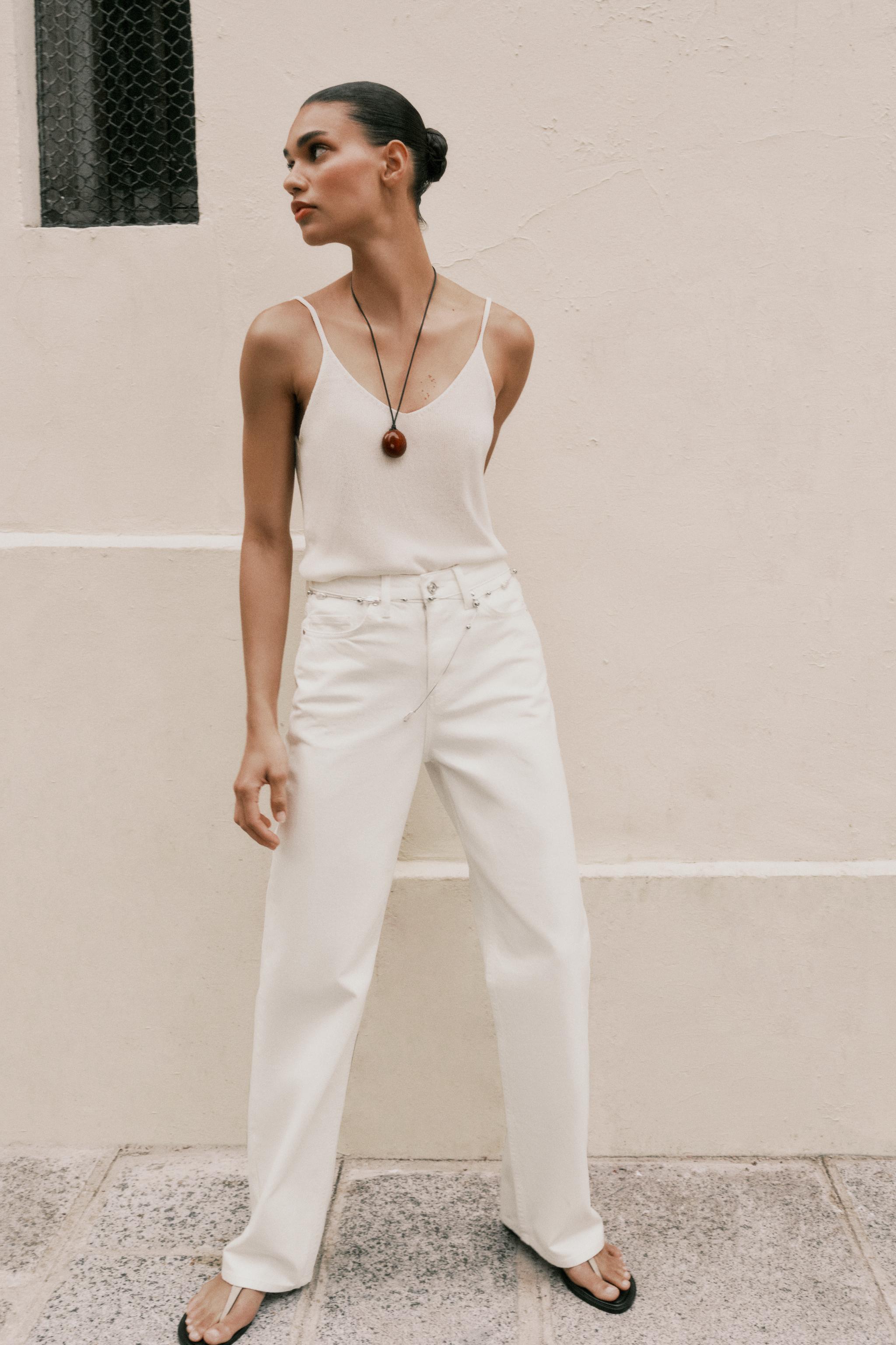 Z1975 PEARLESCENT BELTED JEANS