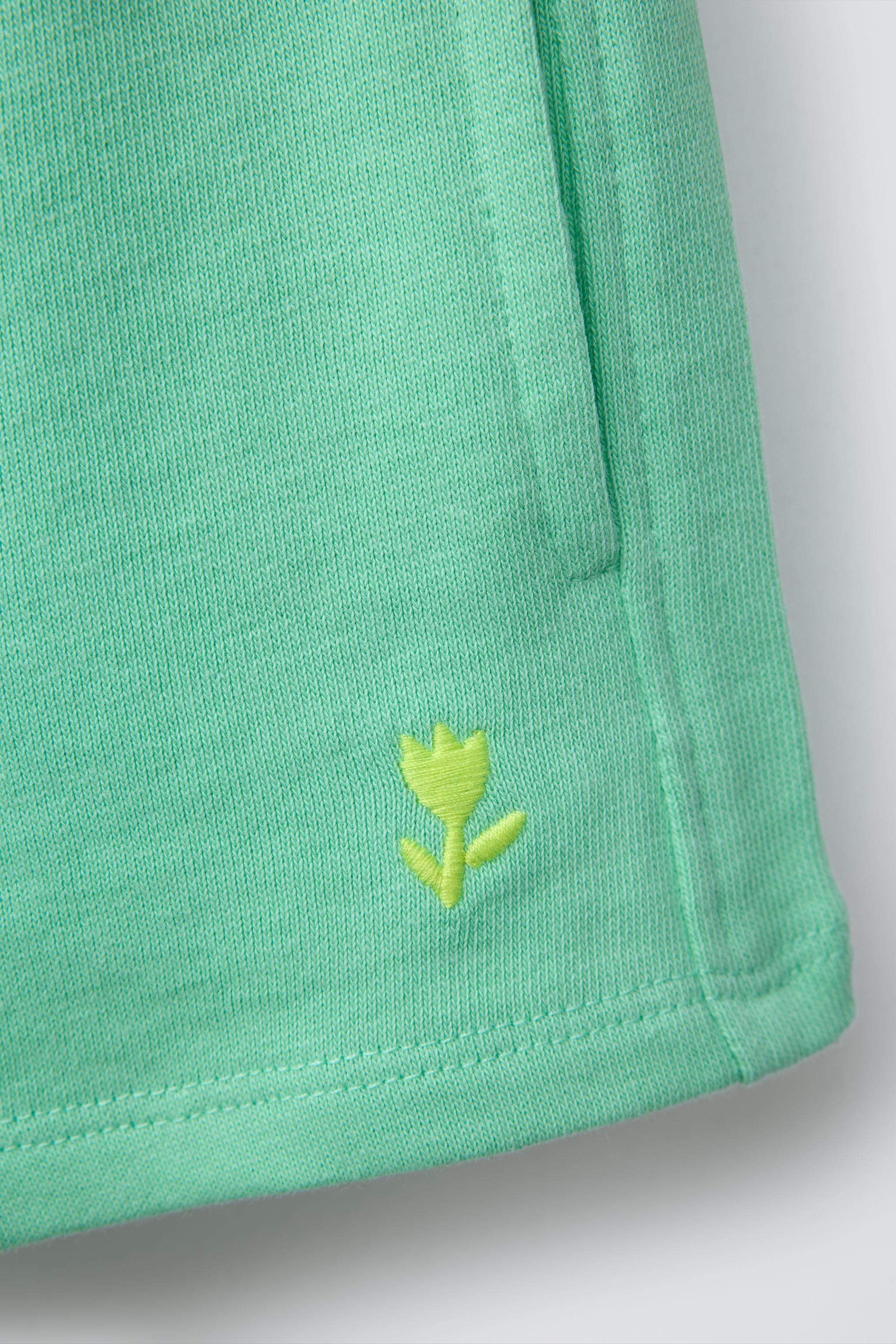 EMBROIDERED PLUSH SHORTS