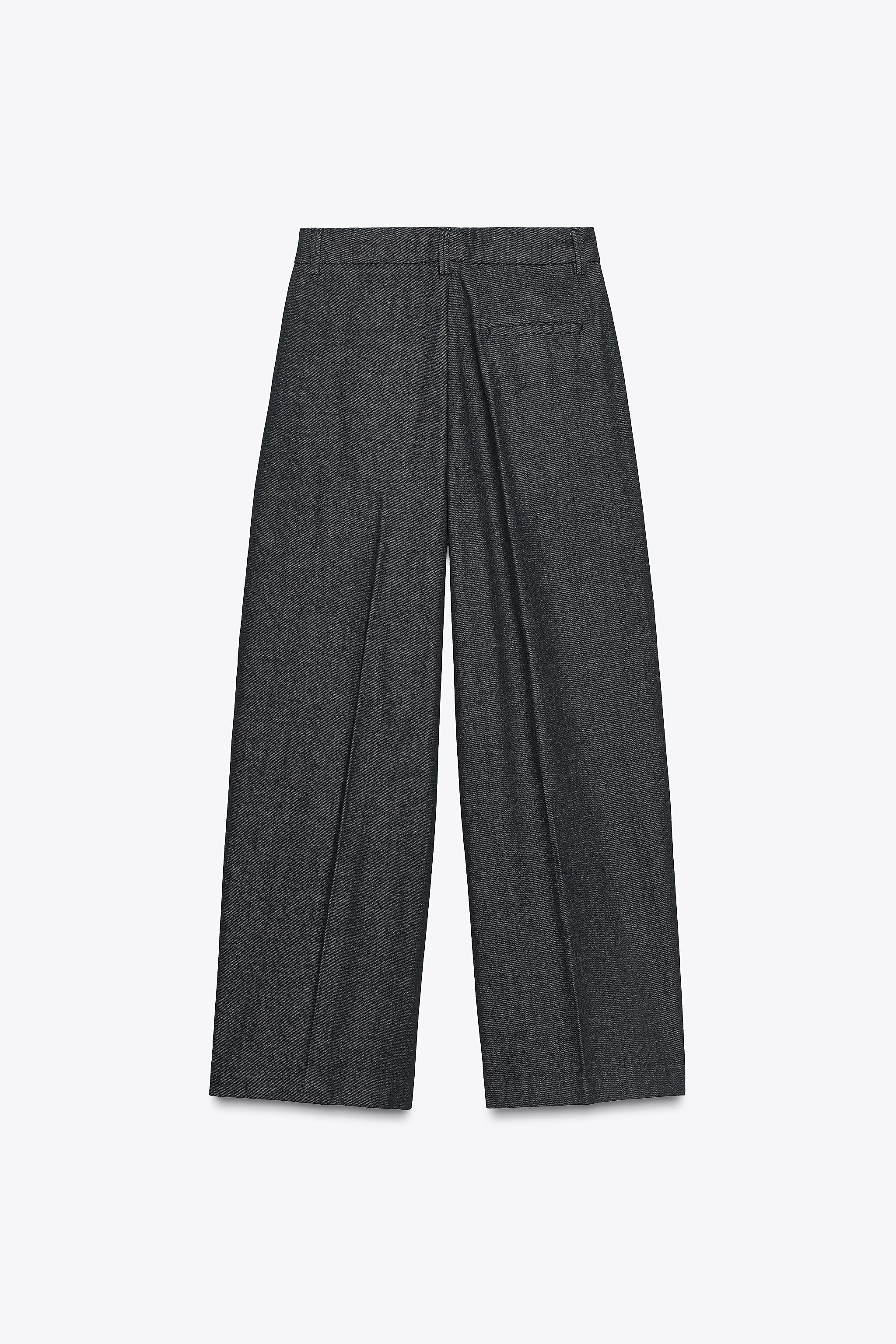 ZW COLLECTION PLEATED DENIM PANTS