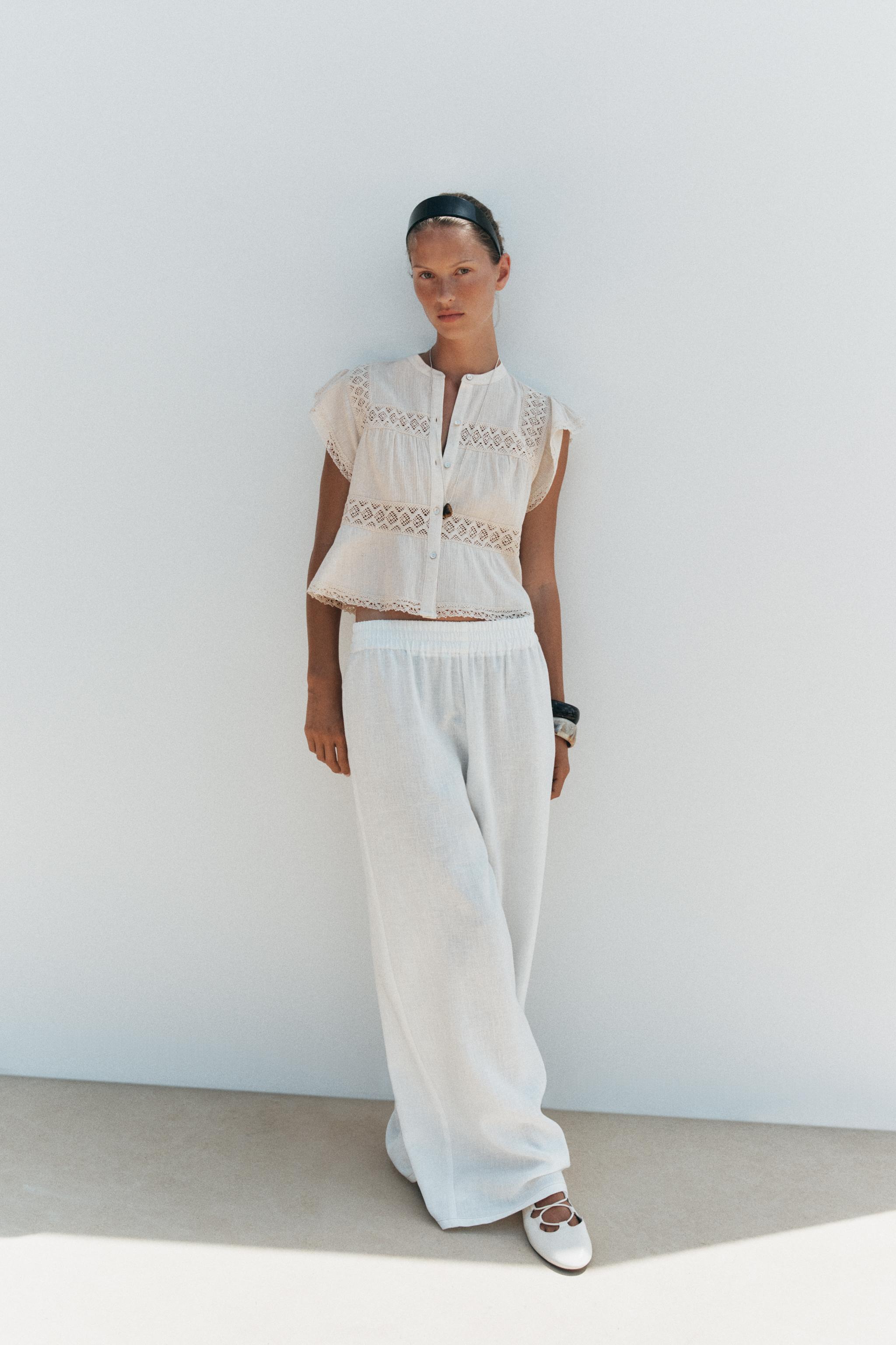 RUSTIC CROCHET LADDER STITCH TOP