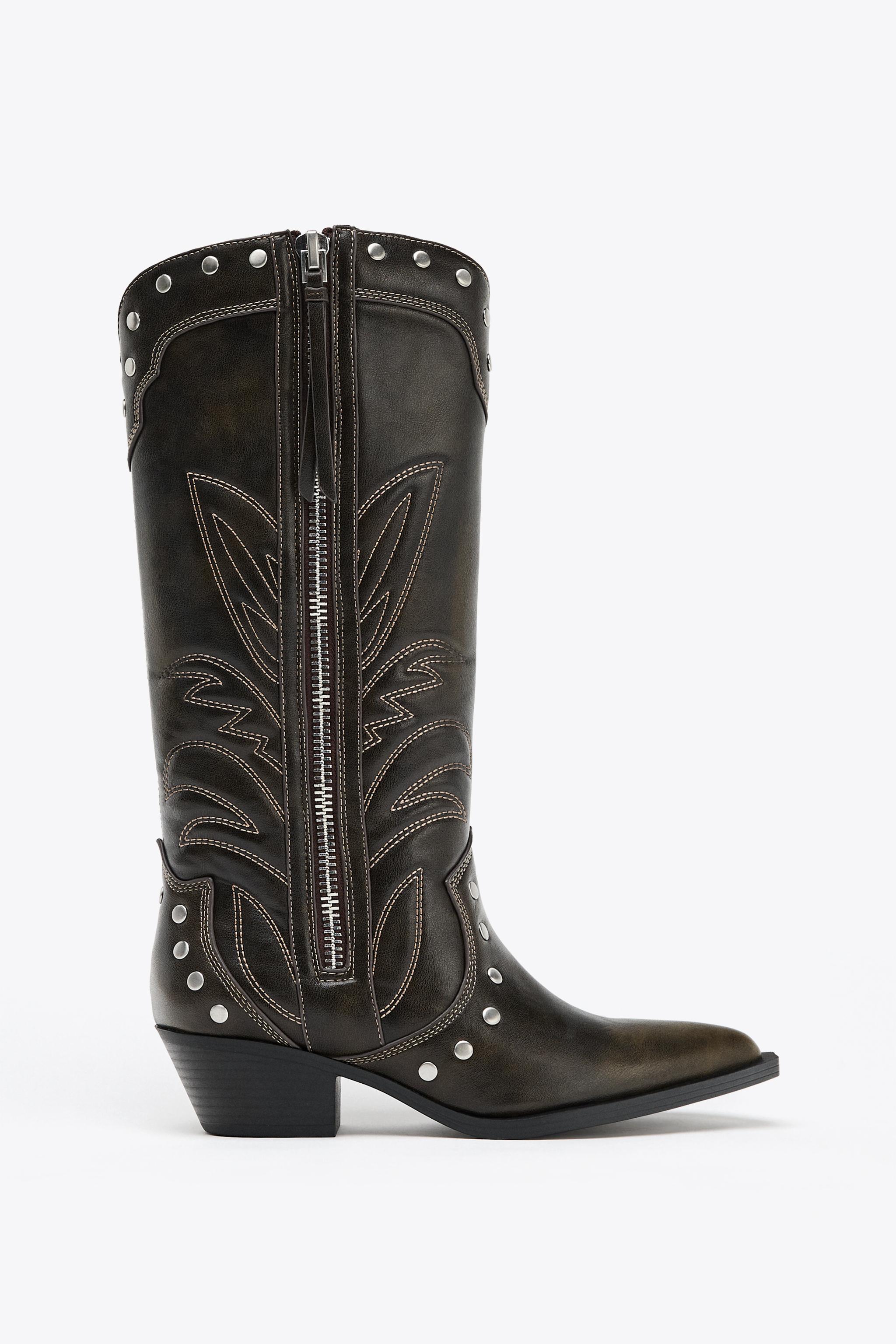 COWBOY STUDDED BOOTS