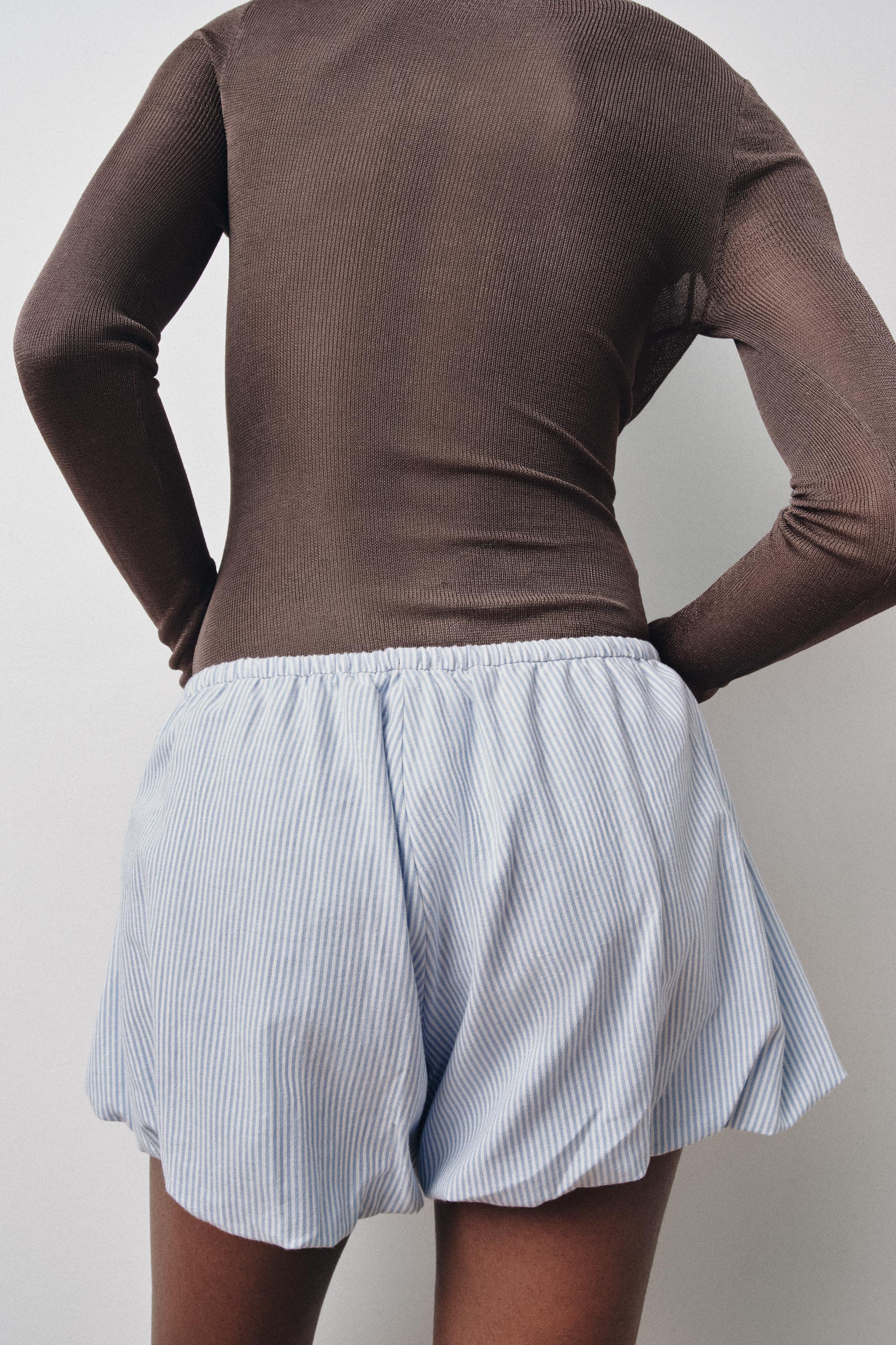 STRIPED CULOTTE SHORTS