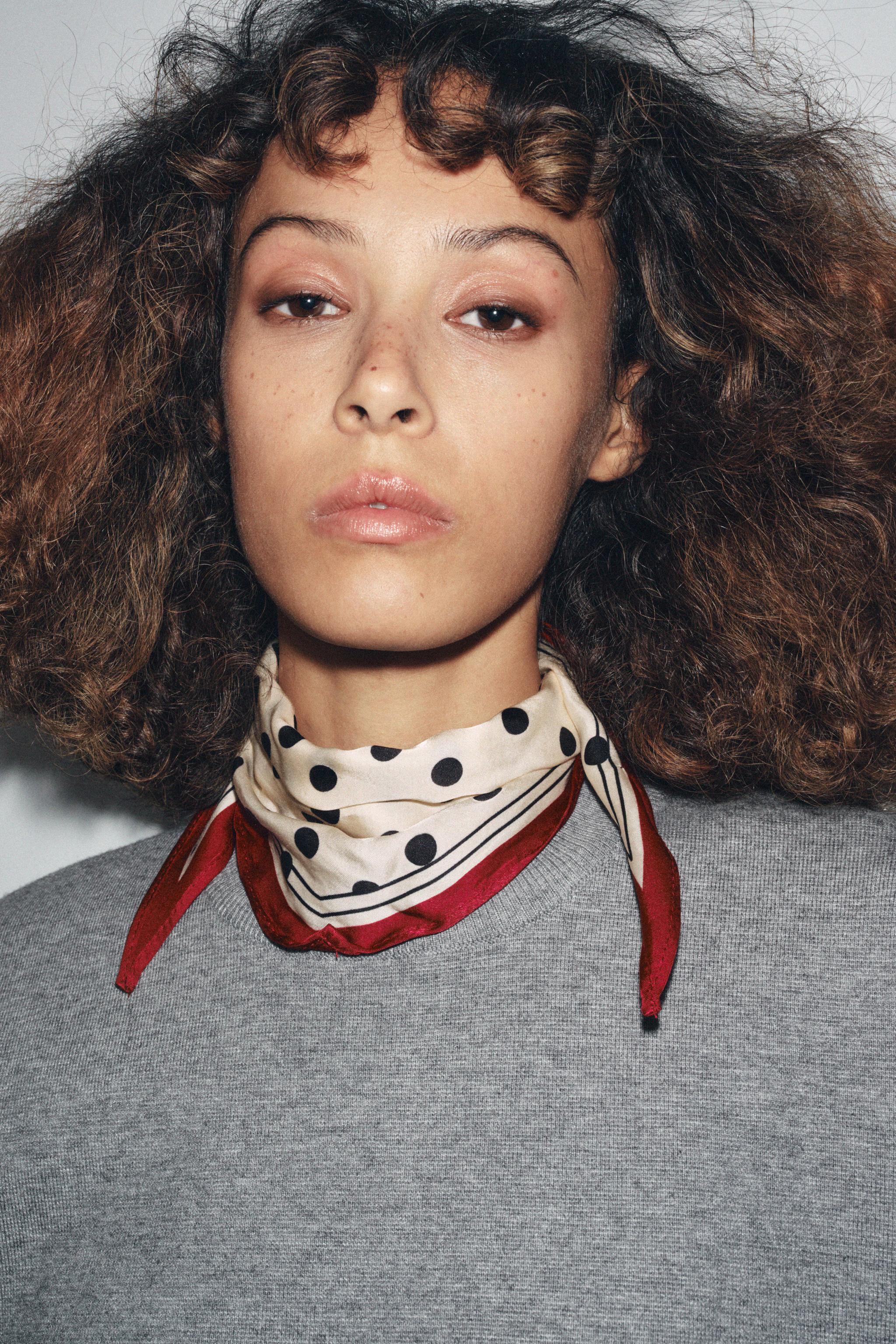 SATIN POLKA DOT MINI BANDANA